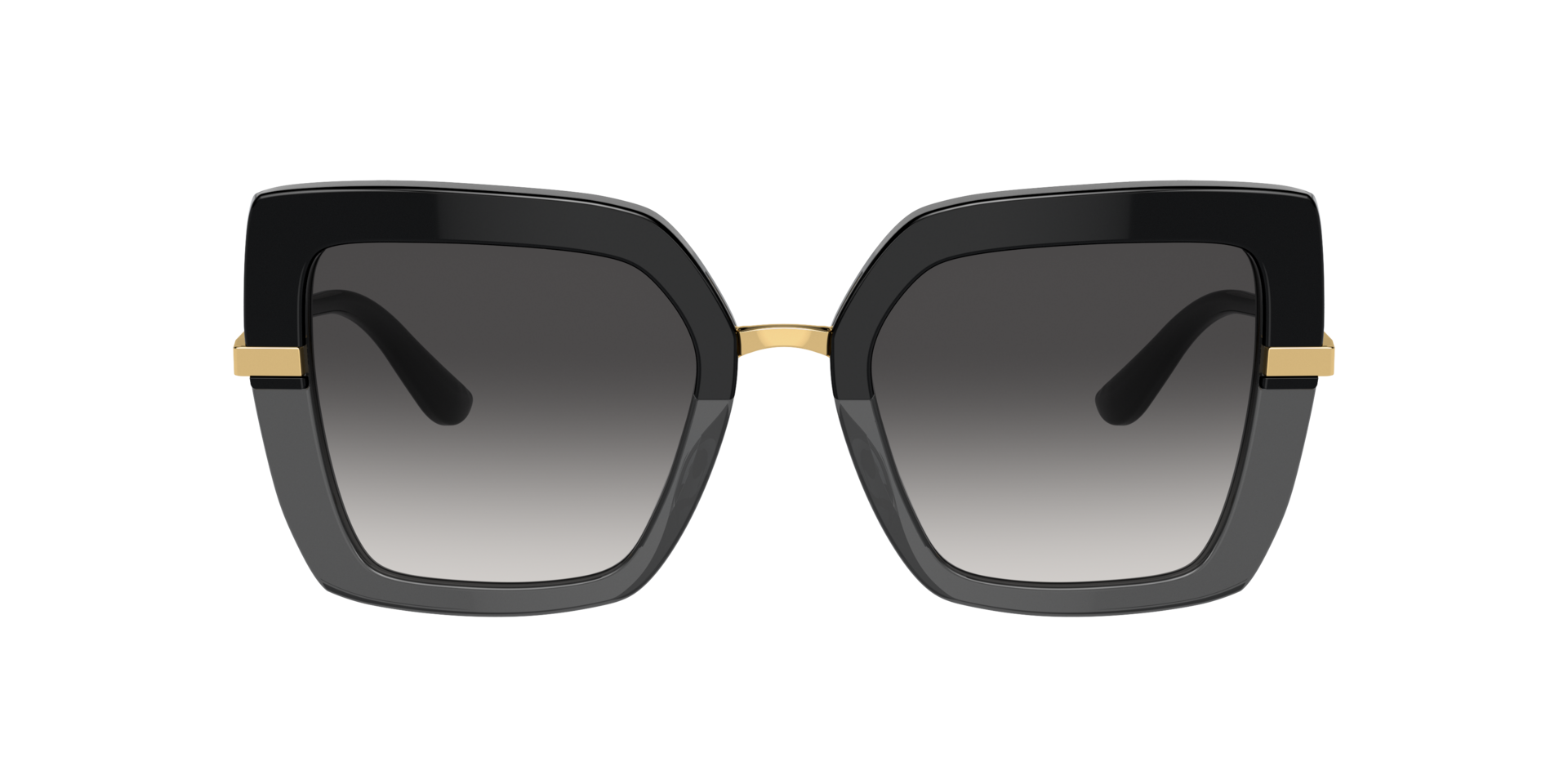 DG4373 Zwart op transparant zwart AcetaatSunglass Frames van B24, met getinte lenzen