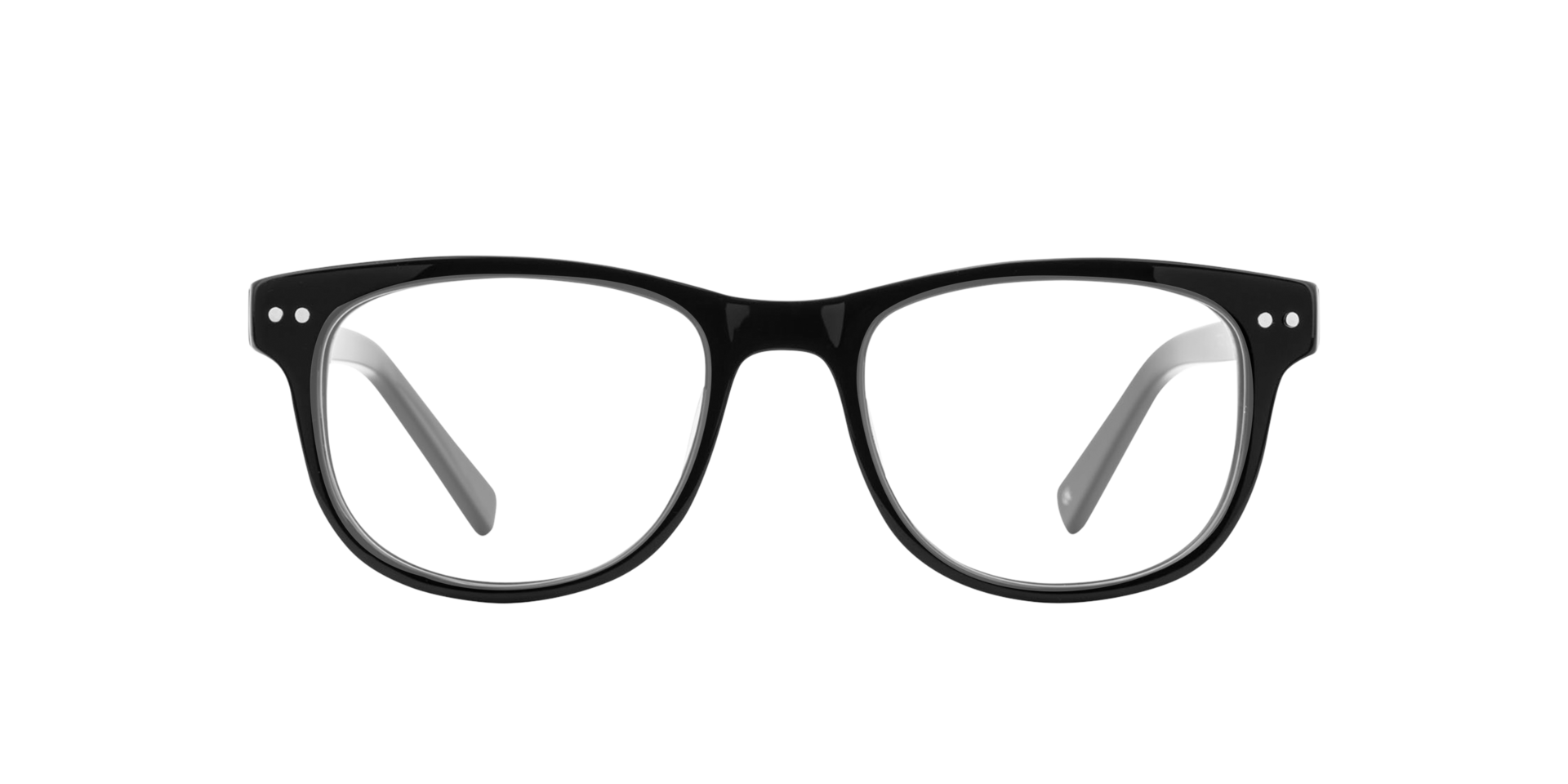 Lux Jet Black AcetatEyeglass Frames von B24, Vorderansicht