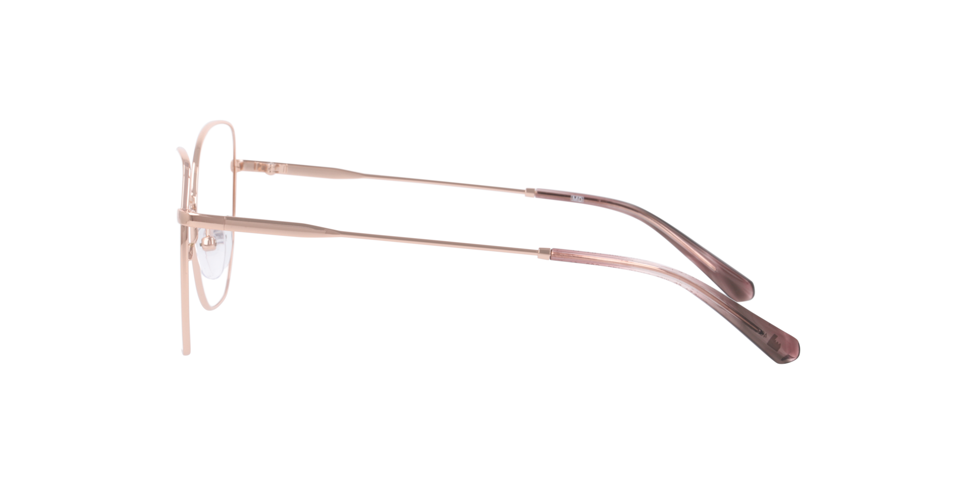Ines Roségoud MetaalEyeglass Frames van B24, Zijaanzicht