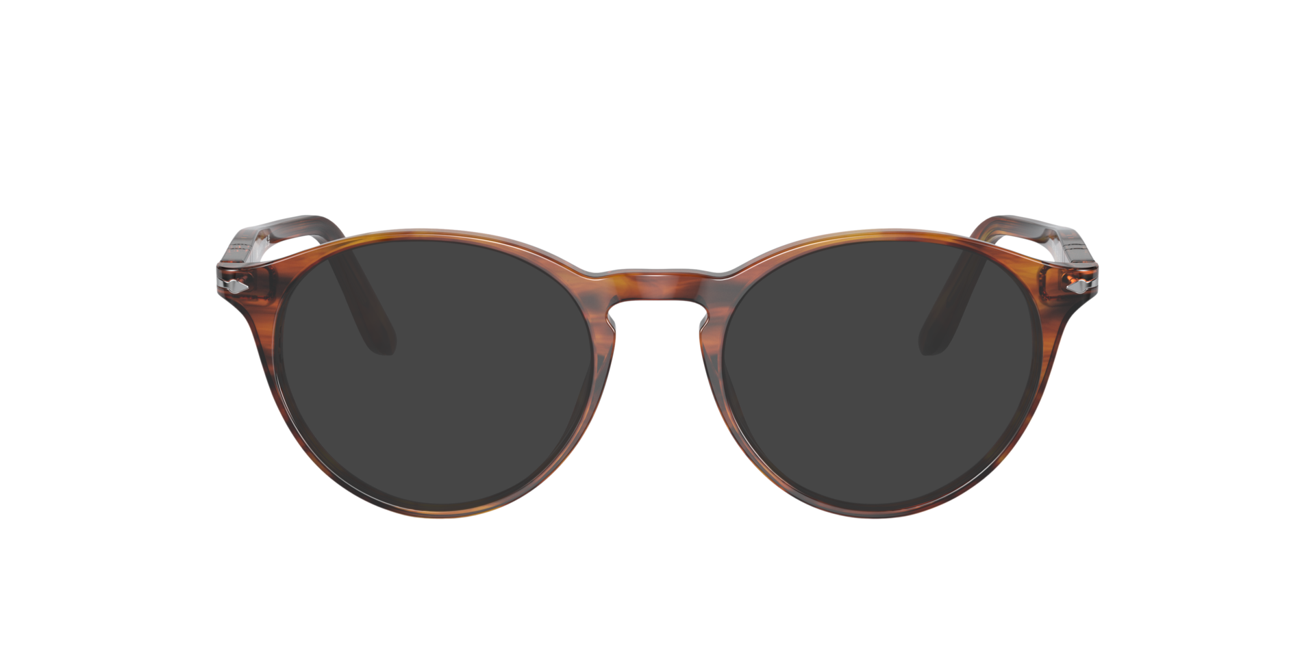 PO3092V Braun gestreift AcetatEyeglass Frames von B24, mit getönten Gläsern