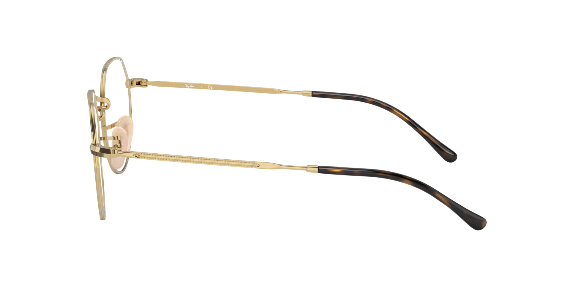 RB6465 Havana op goud MetaalEyeglass Frames van B24, Zijaanzicht