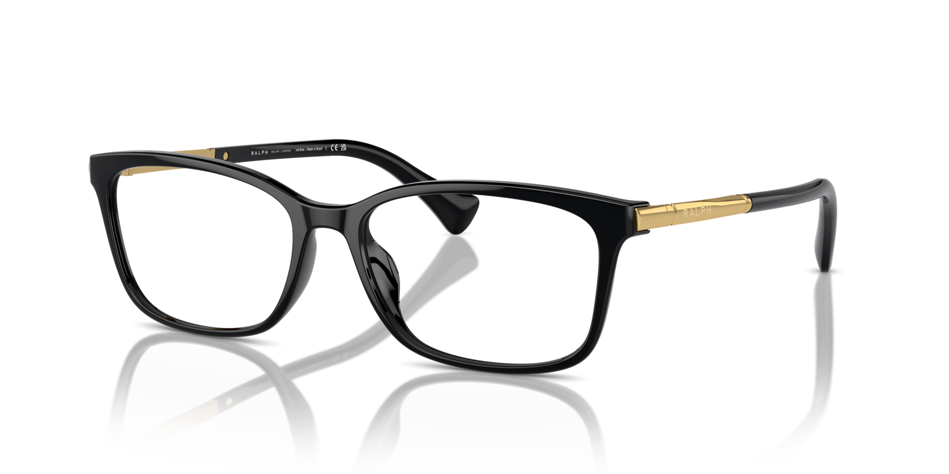 RA7160U Glanzend zwart KunststofEyeglass Frames van B24, Hoekweergave