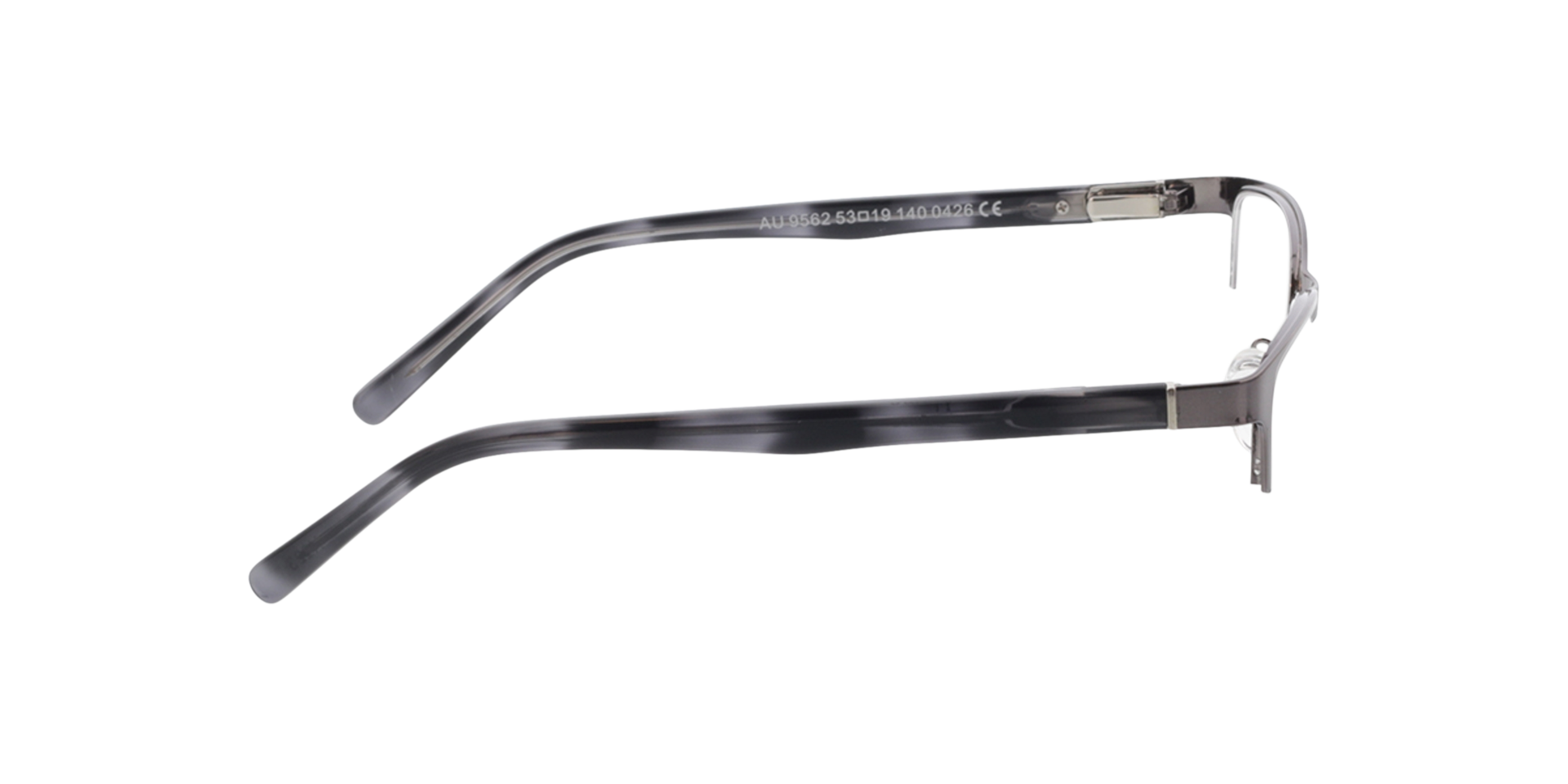 Alamo Anthracite  &  Grey MetallEyeglass Frames von B24, Seitenansicht