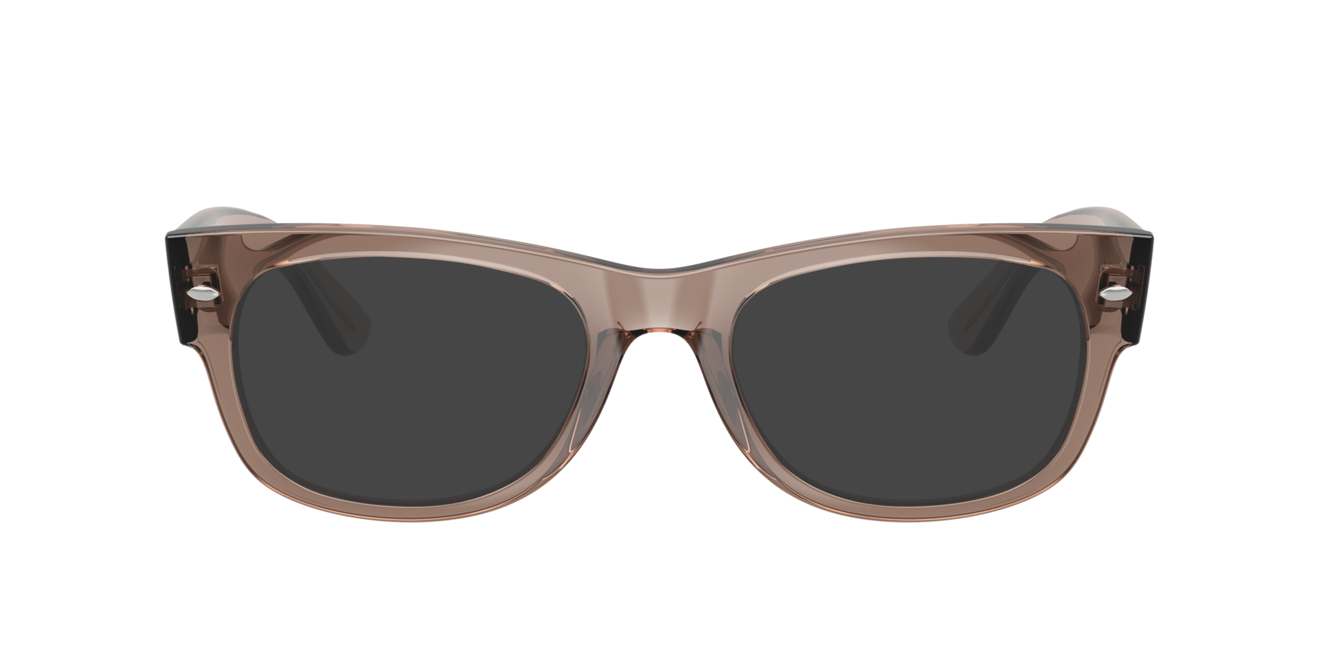 RB0832V Transparent Taupe Beige KunststofEyeglass Frames van B24, met getinte lenzen