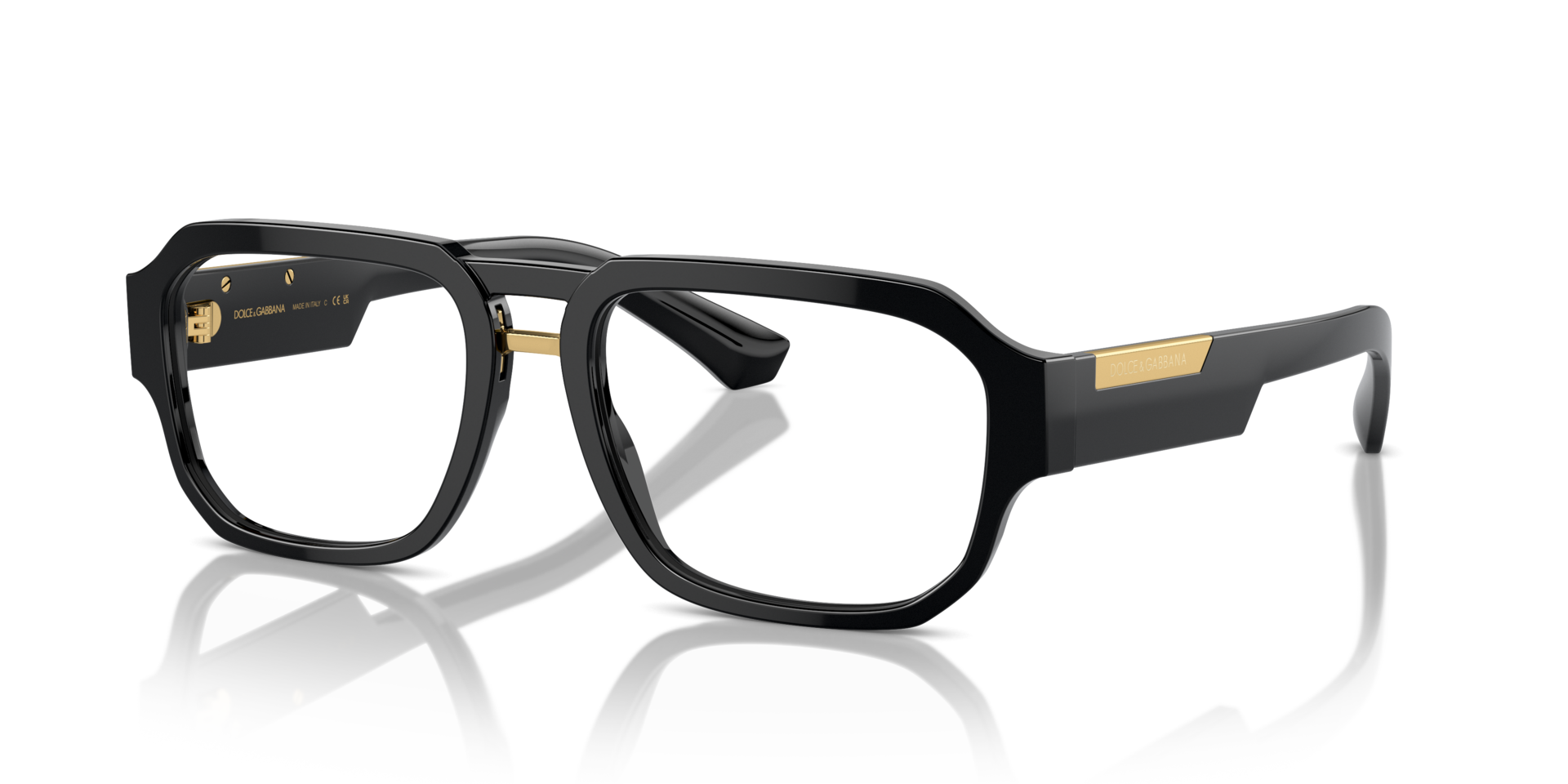 DG3389 Schwarz AcetatEyeglass Frames von B24, Dreiviertelansicht
