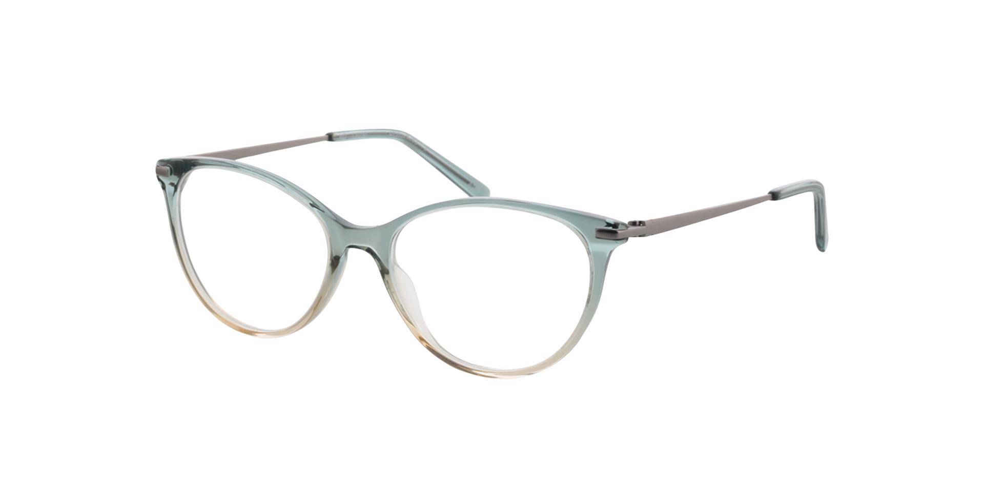 Lauren Gradient Blue  &  Gun  &  Blue AcetatEyeglass Frames von B24, Dreiviertelansicht