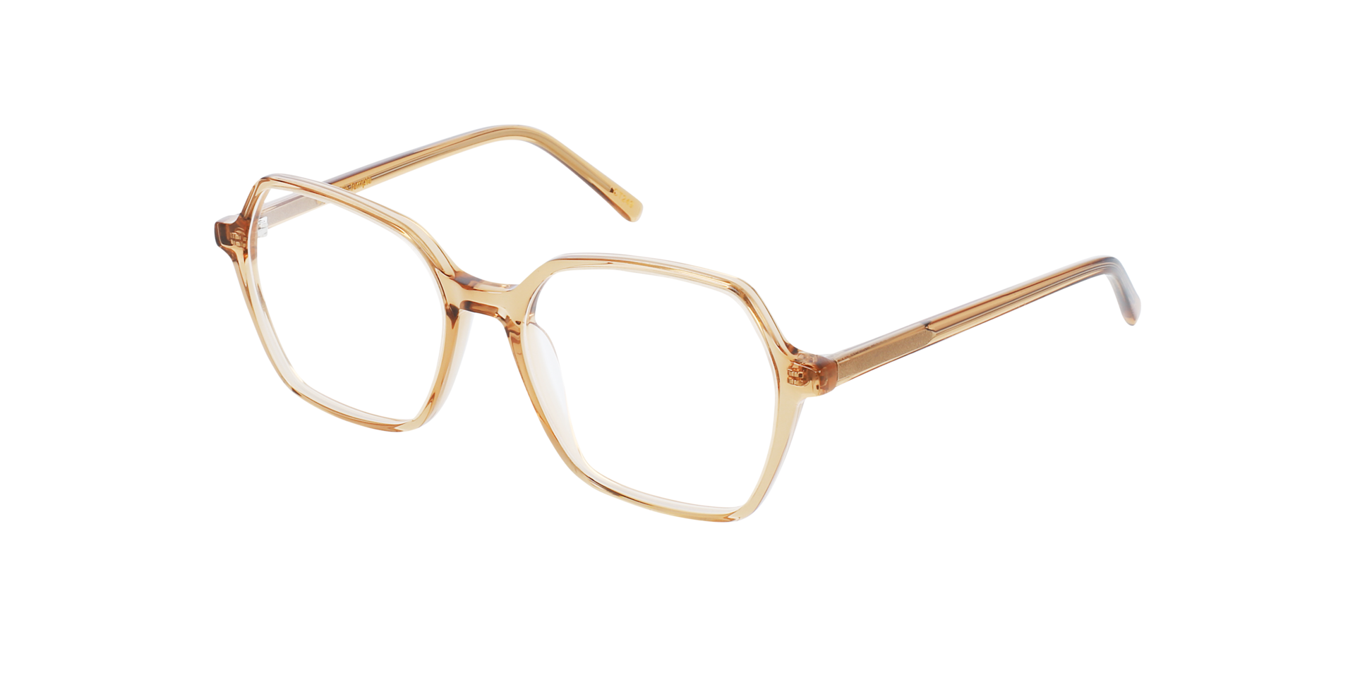 Dalya Crystal Caramel AcetaatEyeglass Frames van B24, Hoekweergave