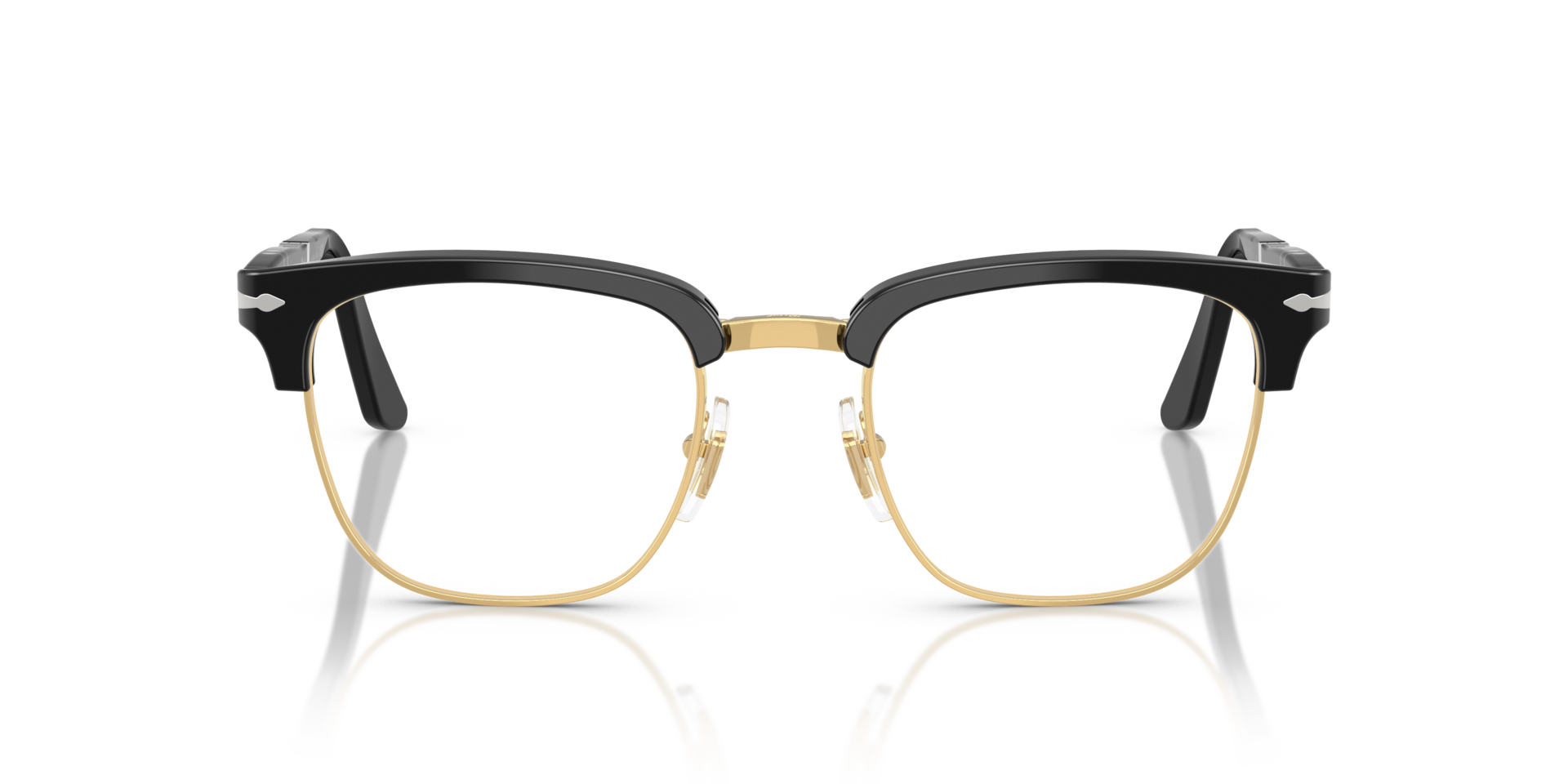 PO3375V Zwart AcetaatEyeglass Frames van B24, Vooraanzicht