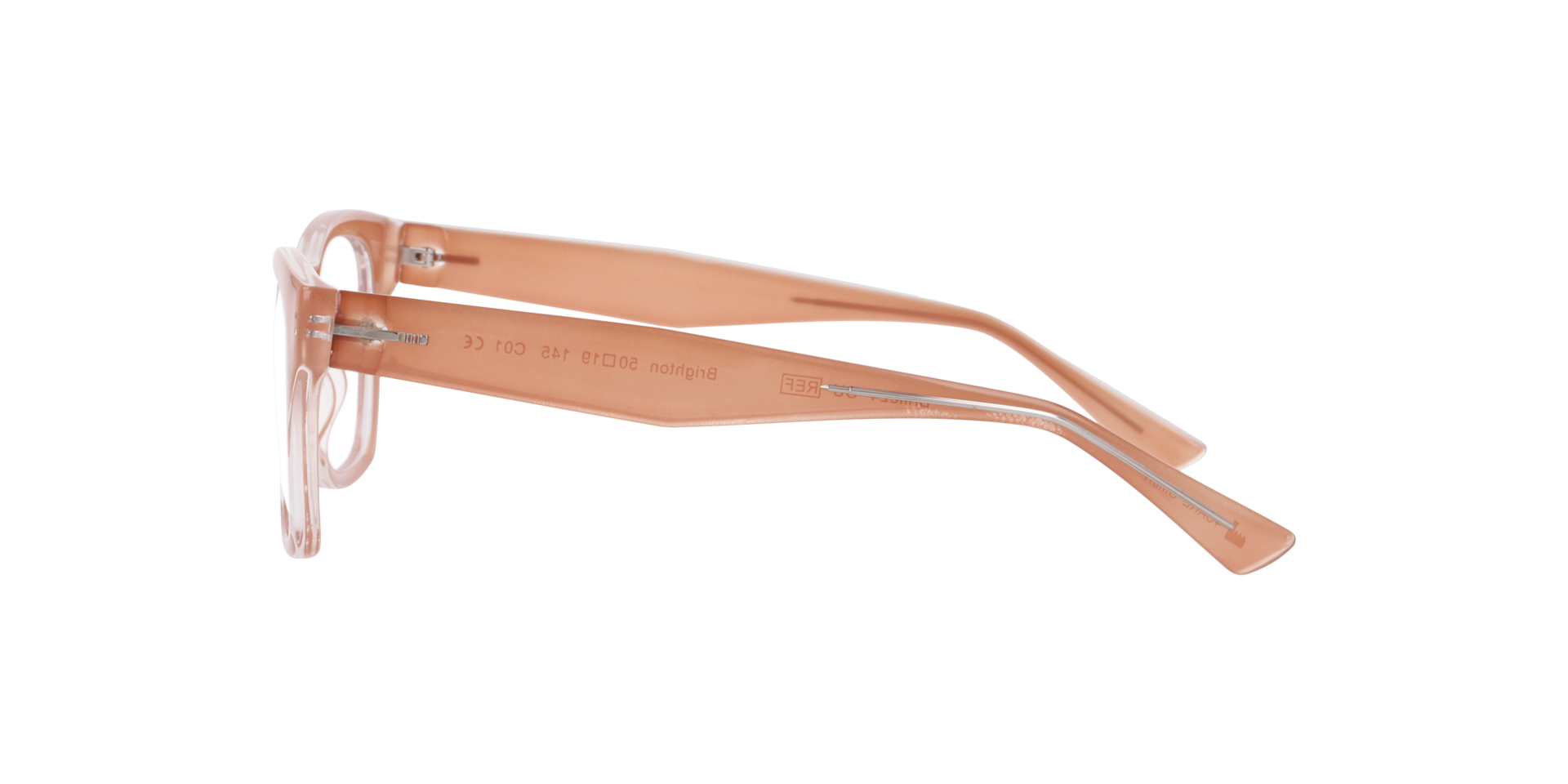 Brighton Milky Light Pink KunststoffEyeglass Frames von B24, Seitenansicht