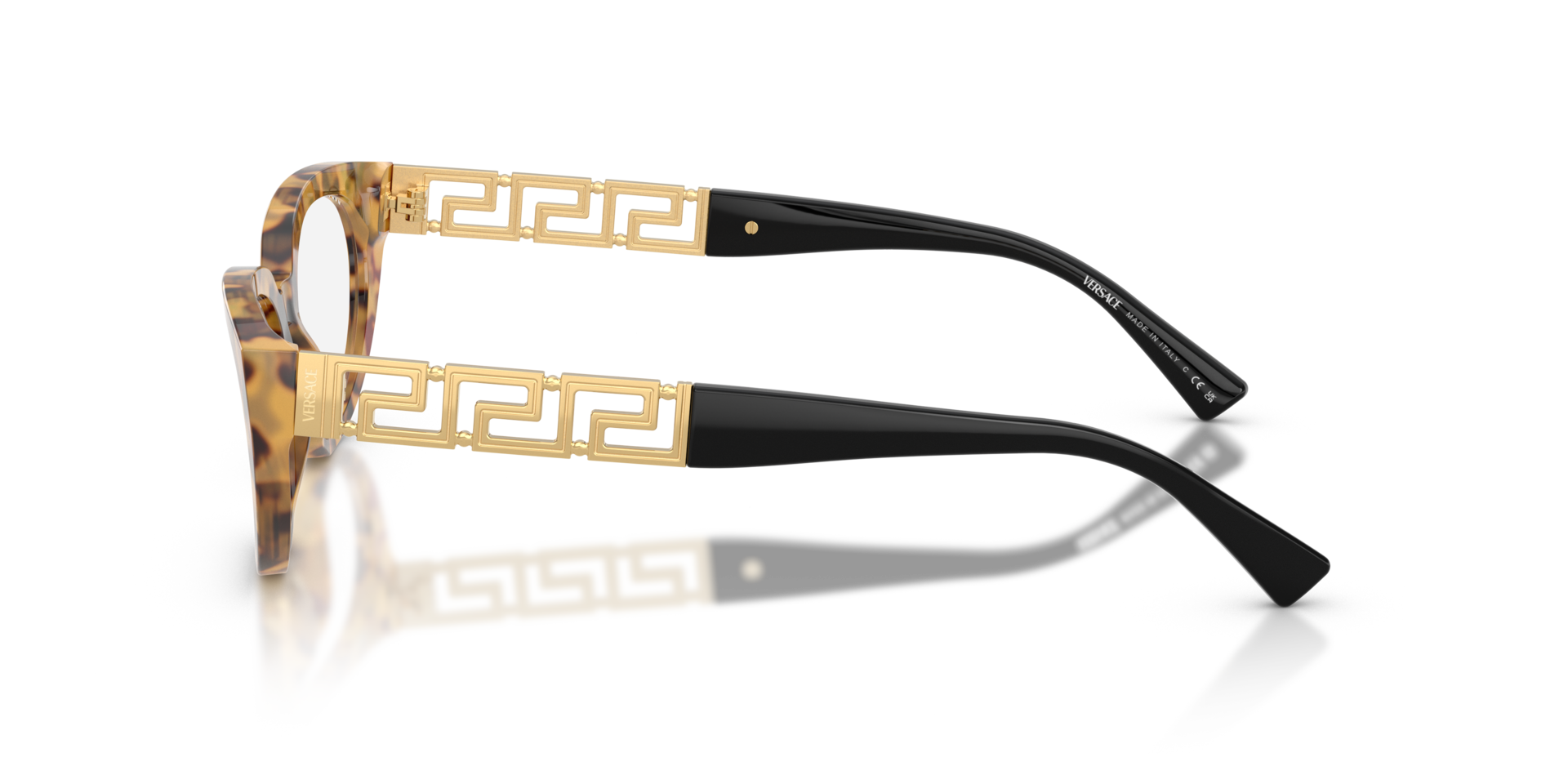 VE3383 Tortoise bruin AcetaatEyeglass Frames van B24, Zijaanzicht