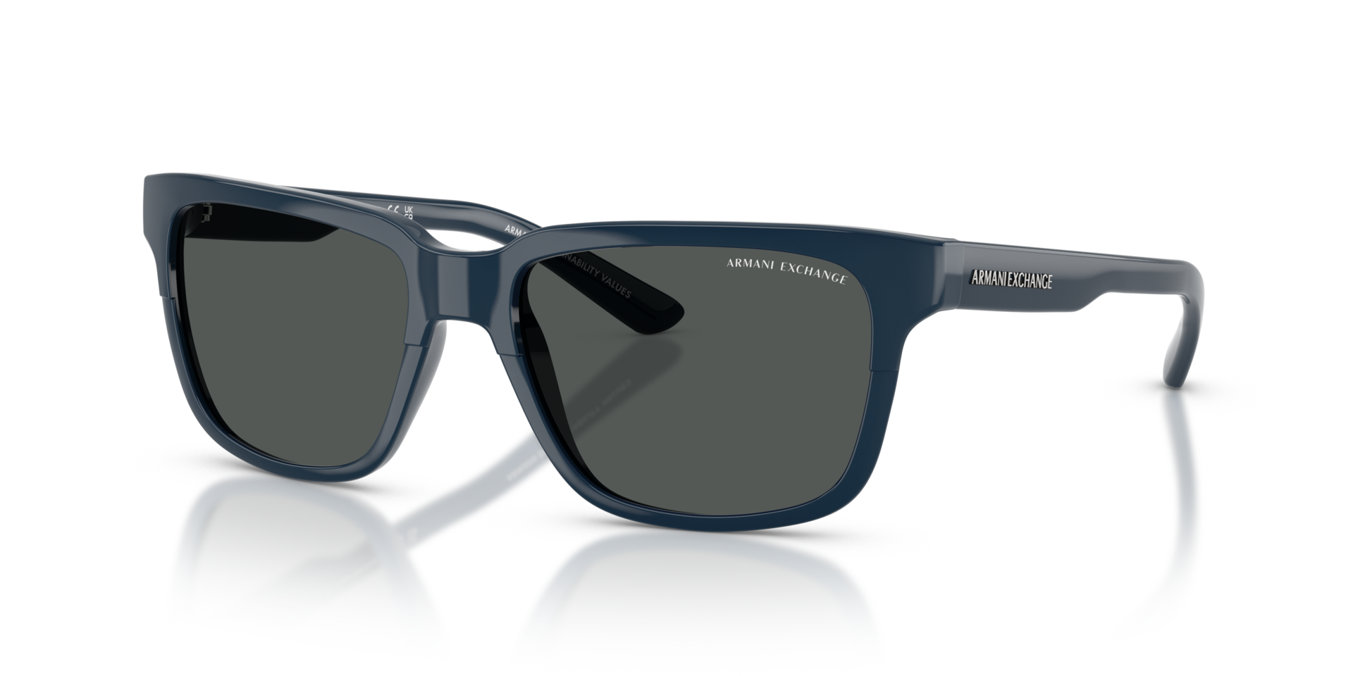 AX4026S Shiny Navy Blue KunststofSunglass Frames van B24, Hoekweergave