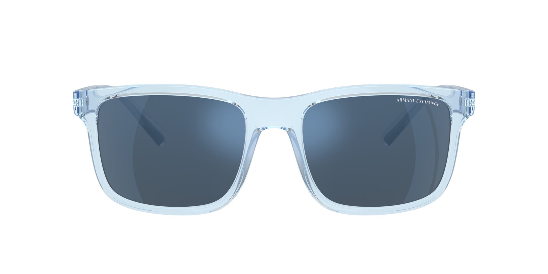AX4145S Glanzend Transparant Blauw KunststofSunglass Frames van B24, met getinte lenzen