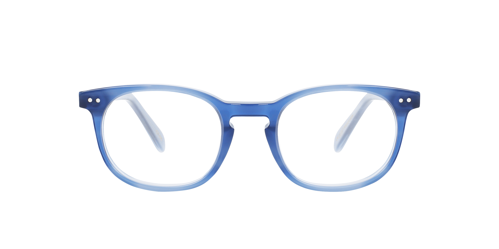 Clark Steel Blue AcetaatEyeglass Frames van B24, Vooraanzicht