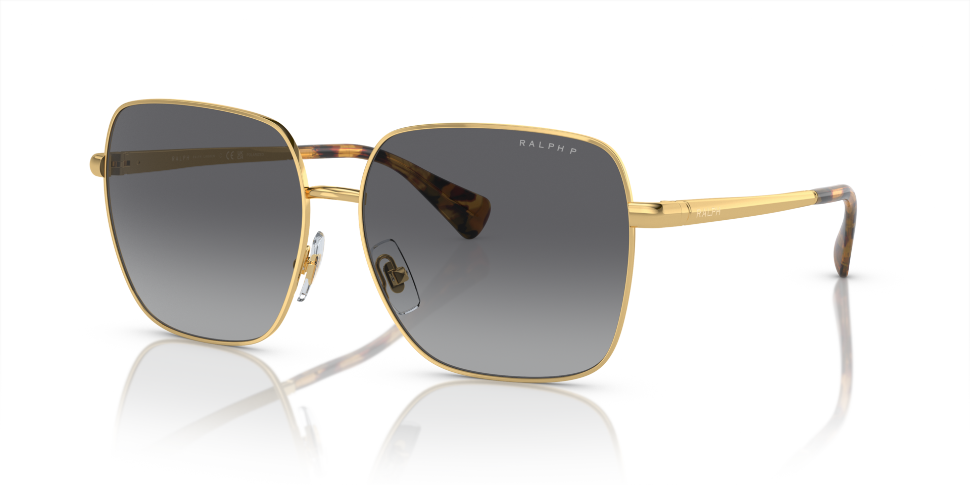 RA4142 Glänzendes Gold MetallSunglass Frames von B24, Dreiviertelansicht