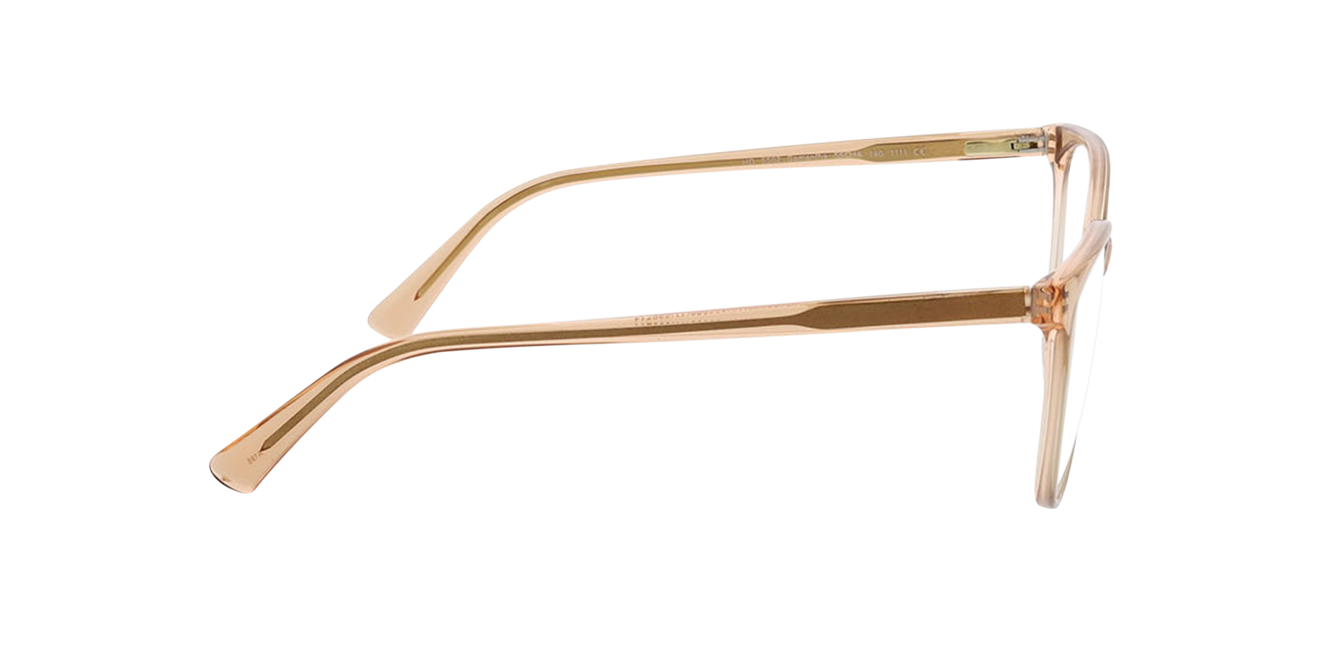 Samantha Bilayer Peach AcetatEyeglass Frames von B24, Seitenansicht