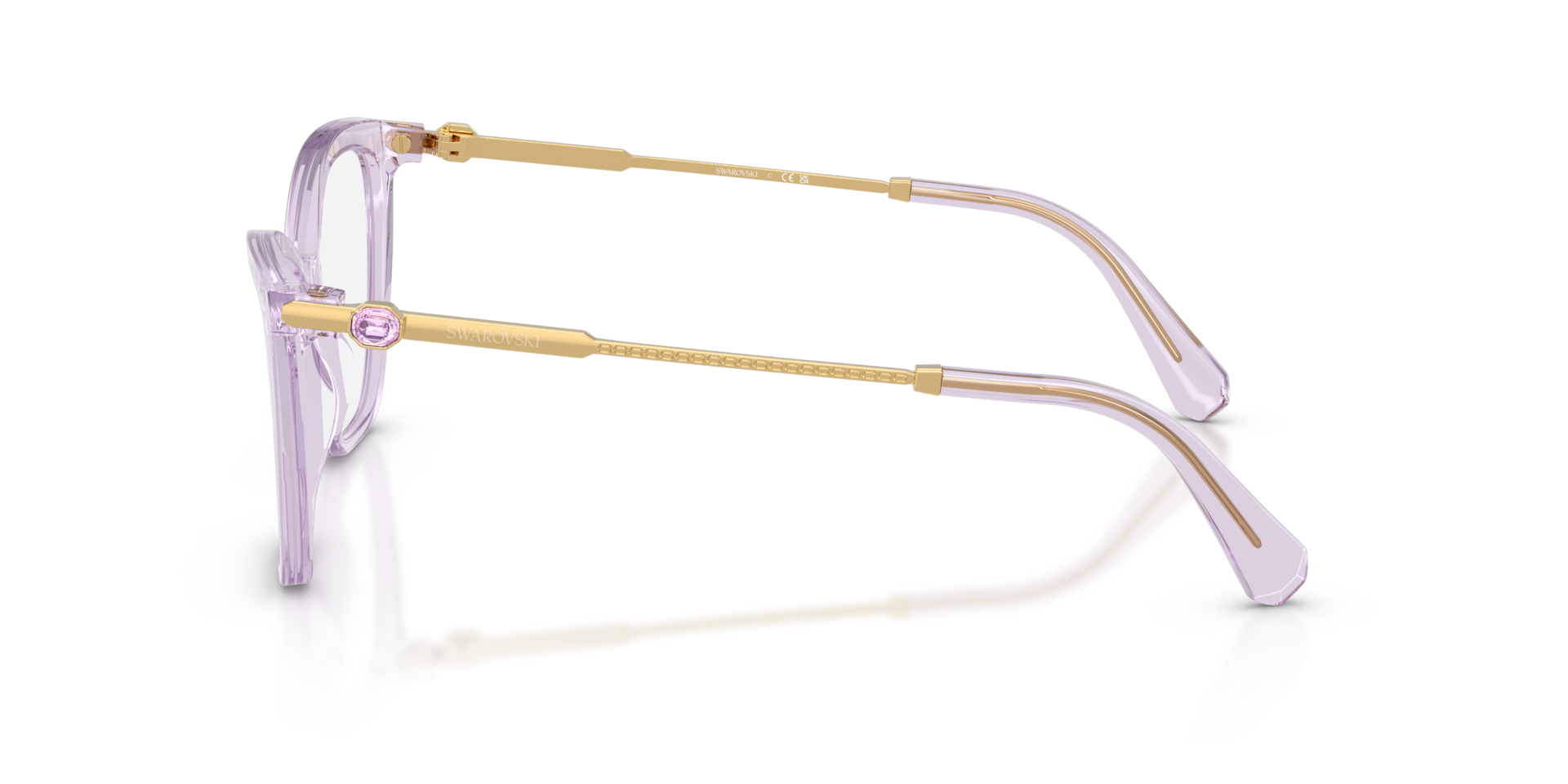 SK2051 Transparent Lilac AcetatEyeglass Frames von B24, Seitenansicht