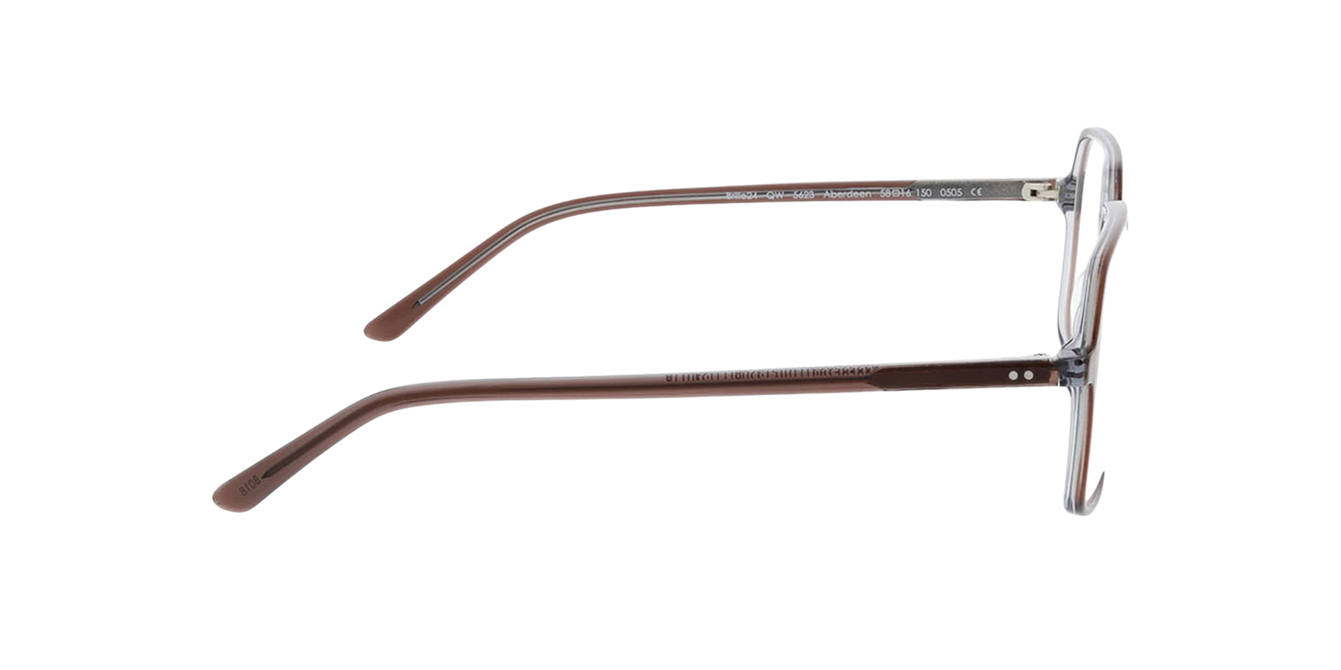 Aberdeen Tweelaags bruin kristal grijs AcetaatEyeglass Frames van B24, Zijaanzicht