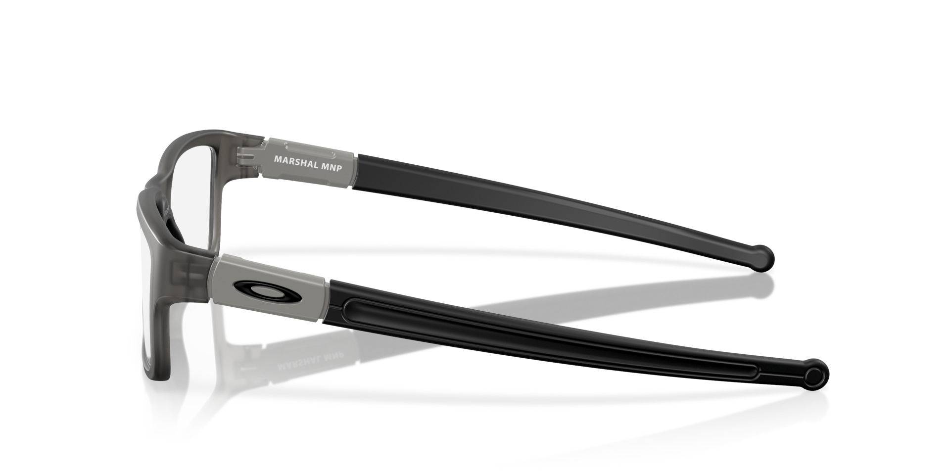 Marshal™ (TruBridge™) Grau Rauch satiniert KunststoffEyeglass Frames von B24, Seitenansicht
