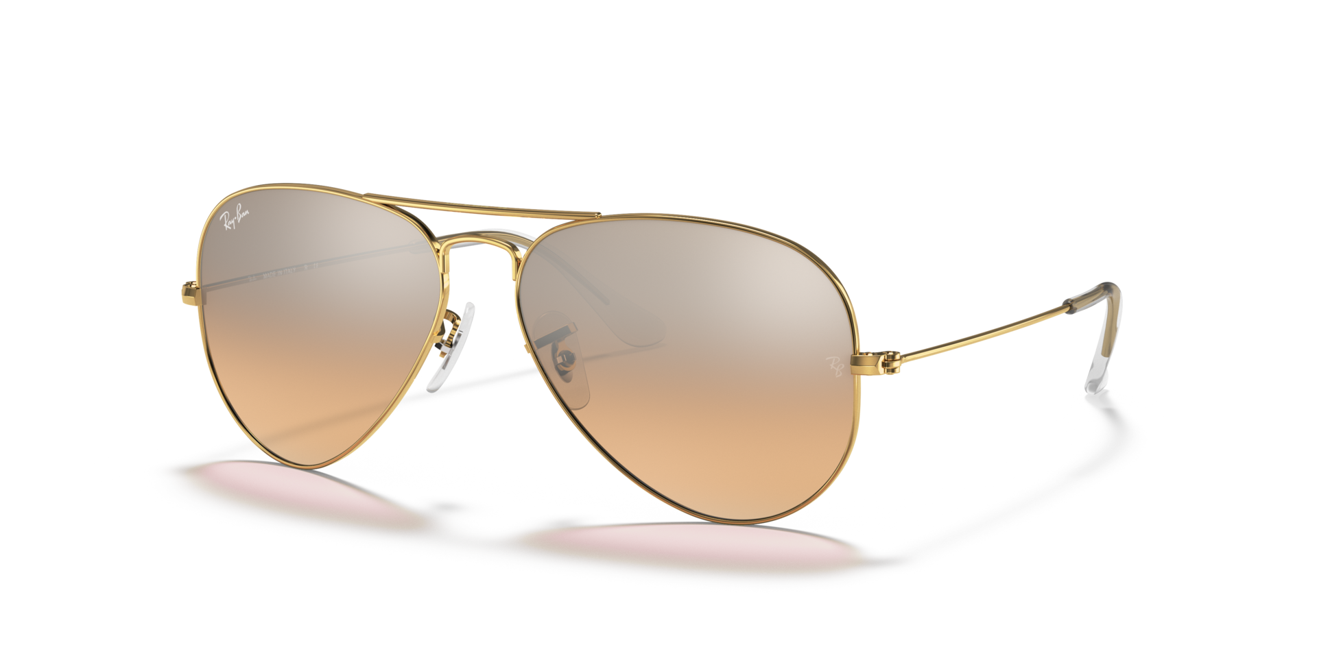 RB3025 Arista goud MetaalSunglass Frames van B24, Hoekweergave