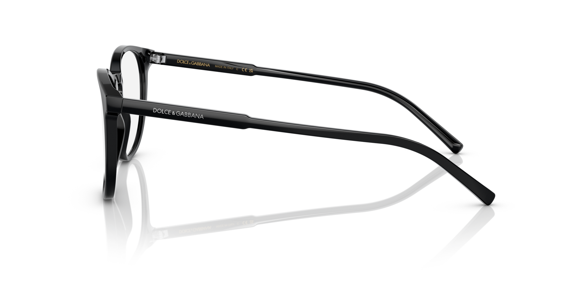 DG3366 Zwart AcetaatEyeglass Frames van B24, Zijaanzicht