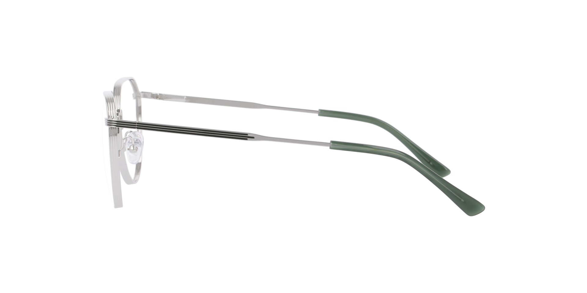 Stevie Zilver MetaalEyeglass Frames van B24, Zijaanzicht