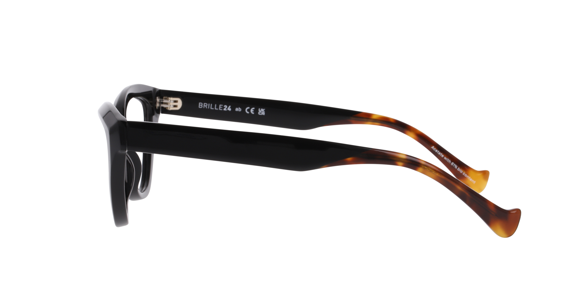 Ashley Schwarz AcetatEyeglass Frames von B24, Seitenansicht