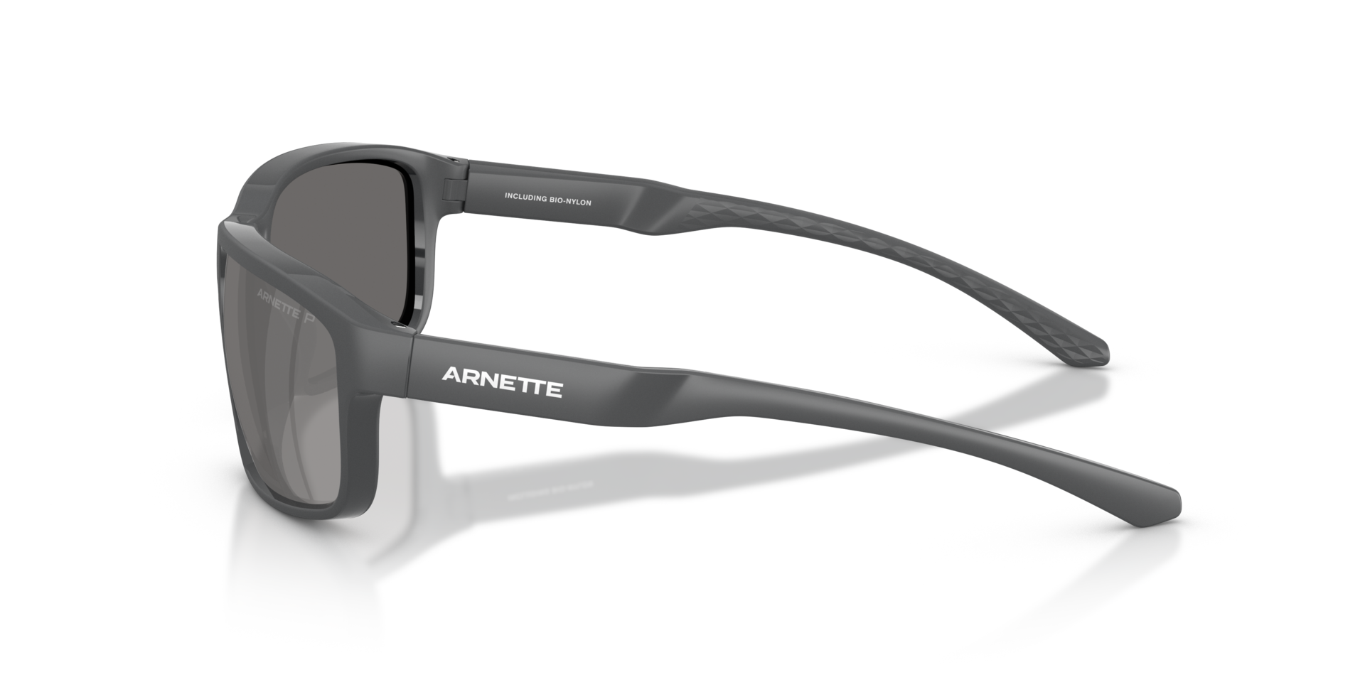 AN4373 Matte Dark Grey KunststofSunglass Frames van B24, Zijaanzicht