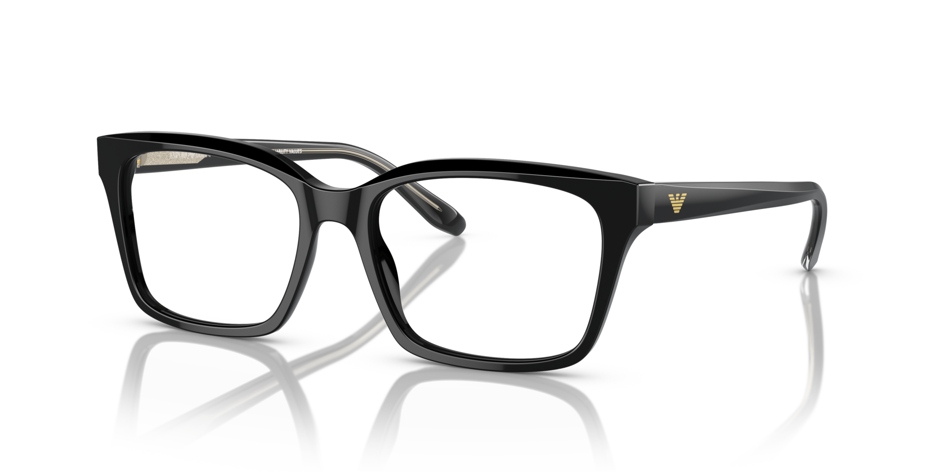 EA3219 Schwarz AcetatEyeglass Frames von B24, Dreiviertelansicht