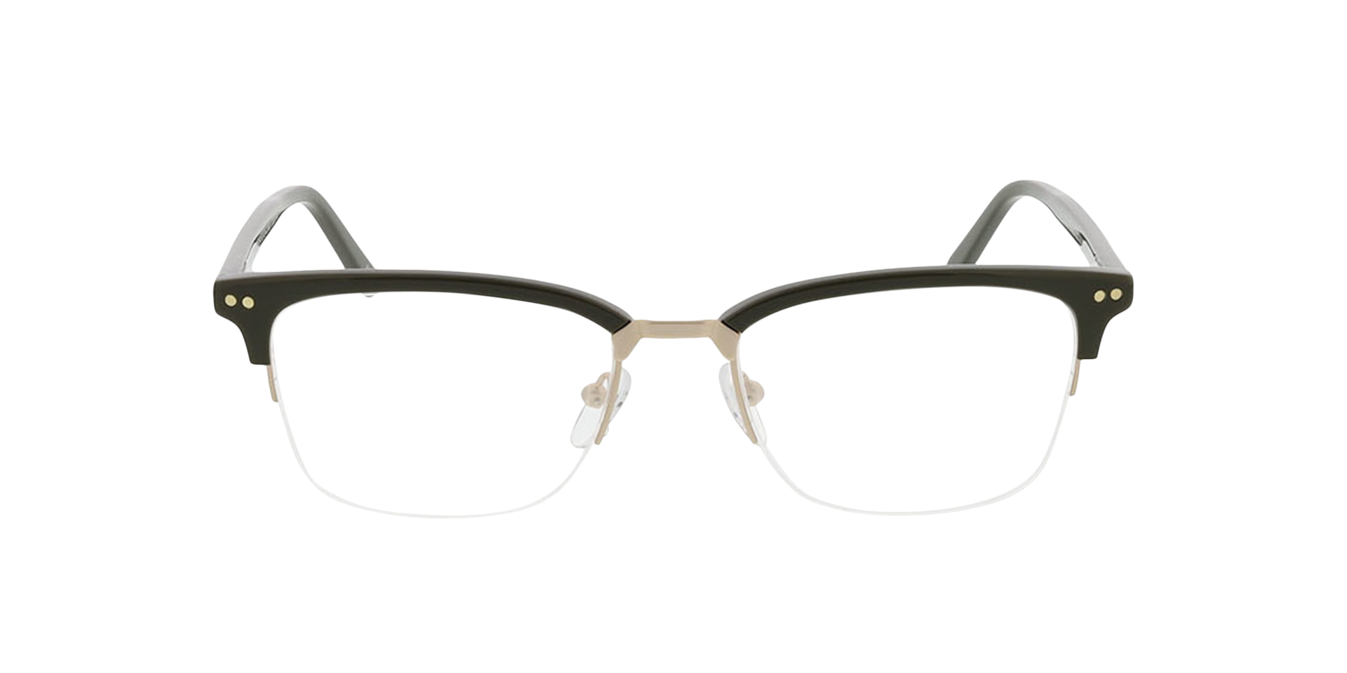 Newton Khaki MetallEyeglass Frames von B24, Vorderansicht