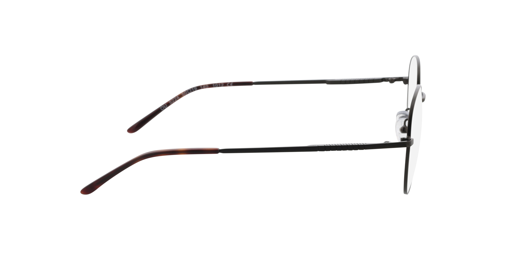 Carter Satijn donkergroen  &  Havana MetaalEyeglass Frames van B24, Zijaanzicht