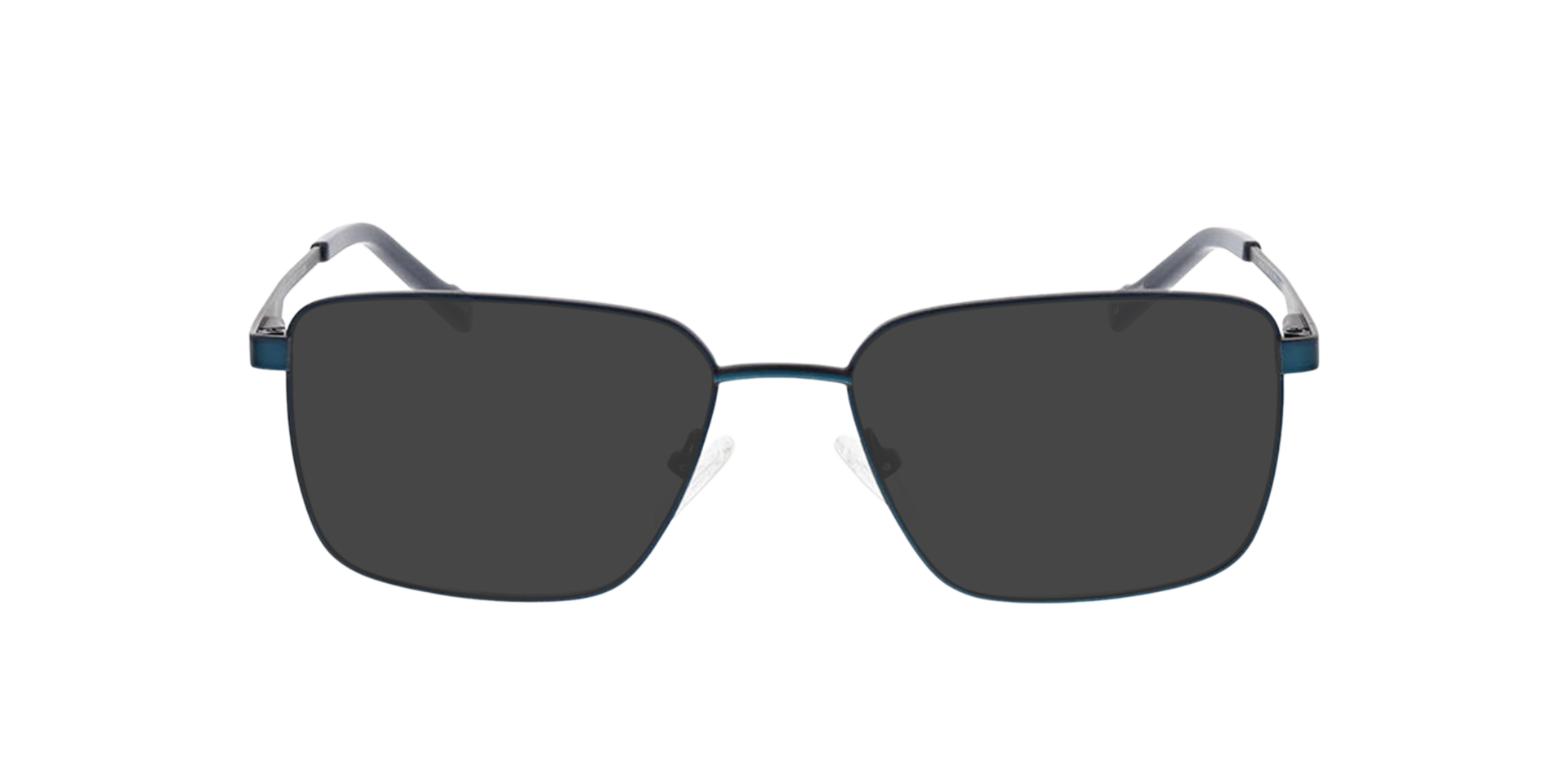 Derby Matt Blue  &  Matt Black MetallEyeglass Frames von B24, mit getönten Gläsern