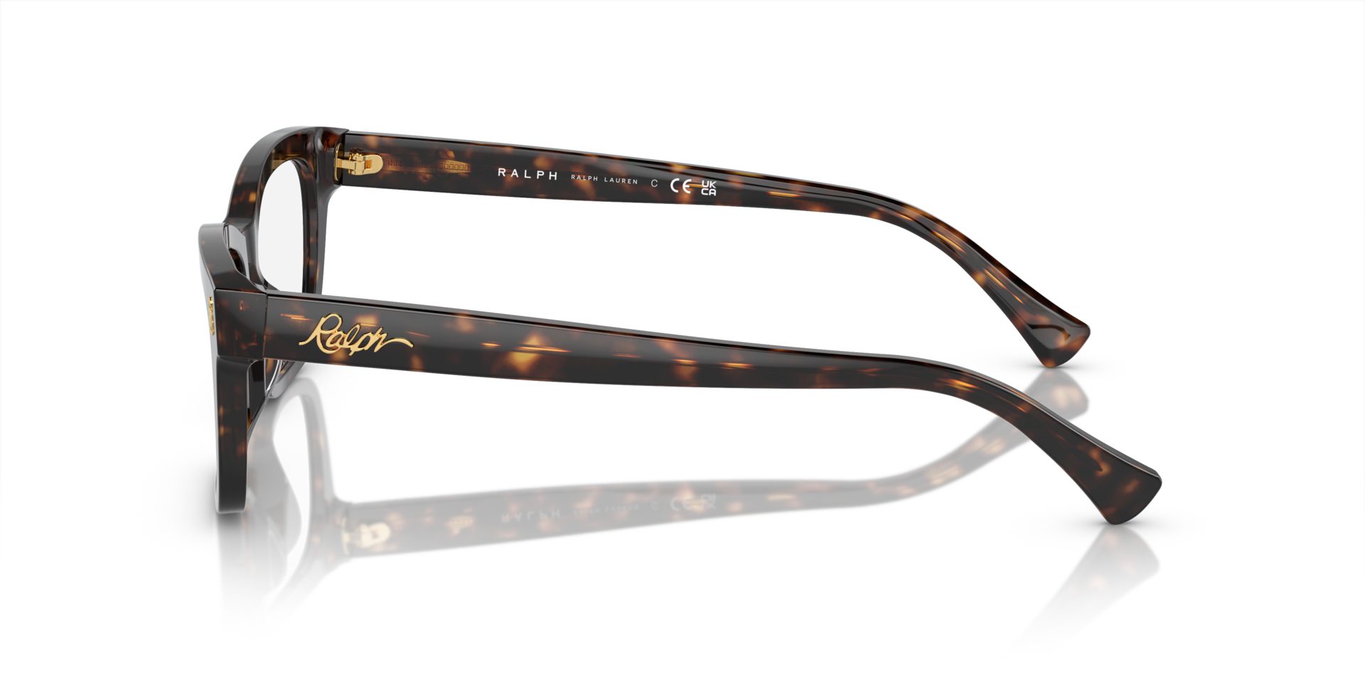 RA7154U Glanzend donker Havana AcetaatEyeglass Frames van B24, Zijaanzicht