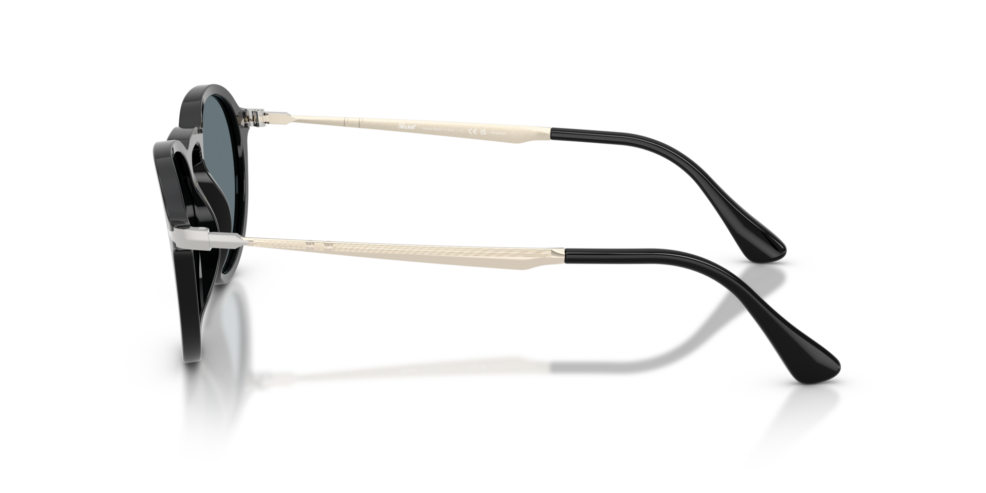 PO3383S Zwart AcetaatSunglass Frames van B24, Zijaanzicht