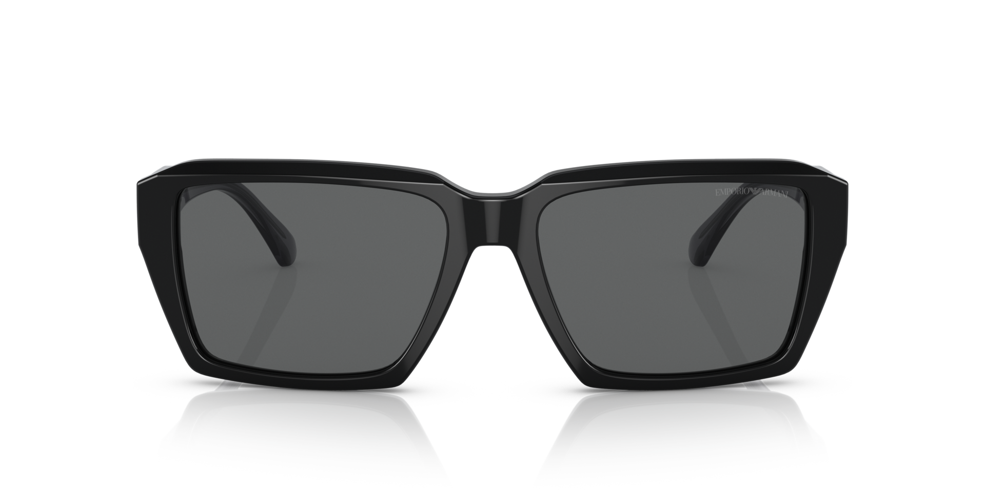 EA4186 Glanzend zwart AcetaatSunglass Frames van B24, Vooraanzicht