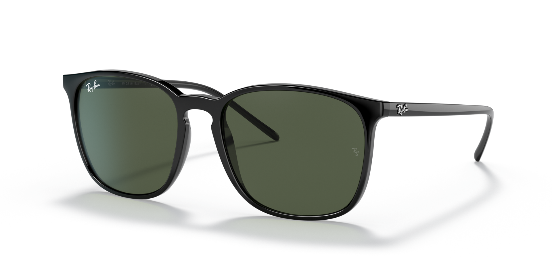 RB4387 Zwart KunststofSunglass Frames van B24, Hoekweergave