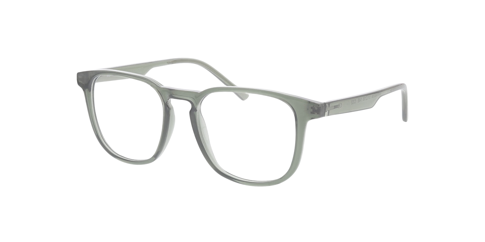 Minnesota Kristalgroen KunststofEyeglass Frames van B24, Hoekweergave