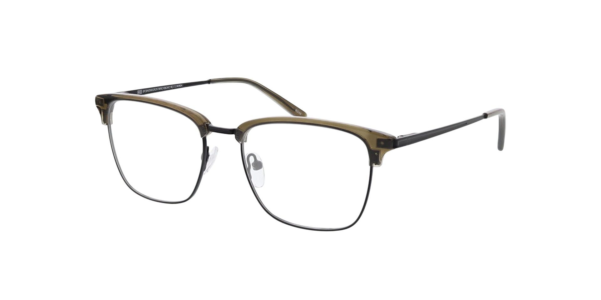 Tupelo Crystal Green  &  Matt Black MetallEyeglass Frames von B24, Dreiviertelansicht