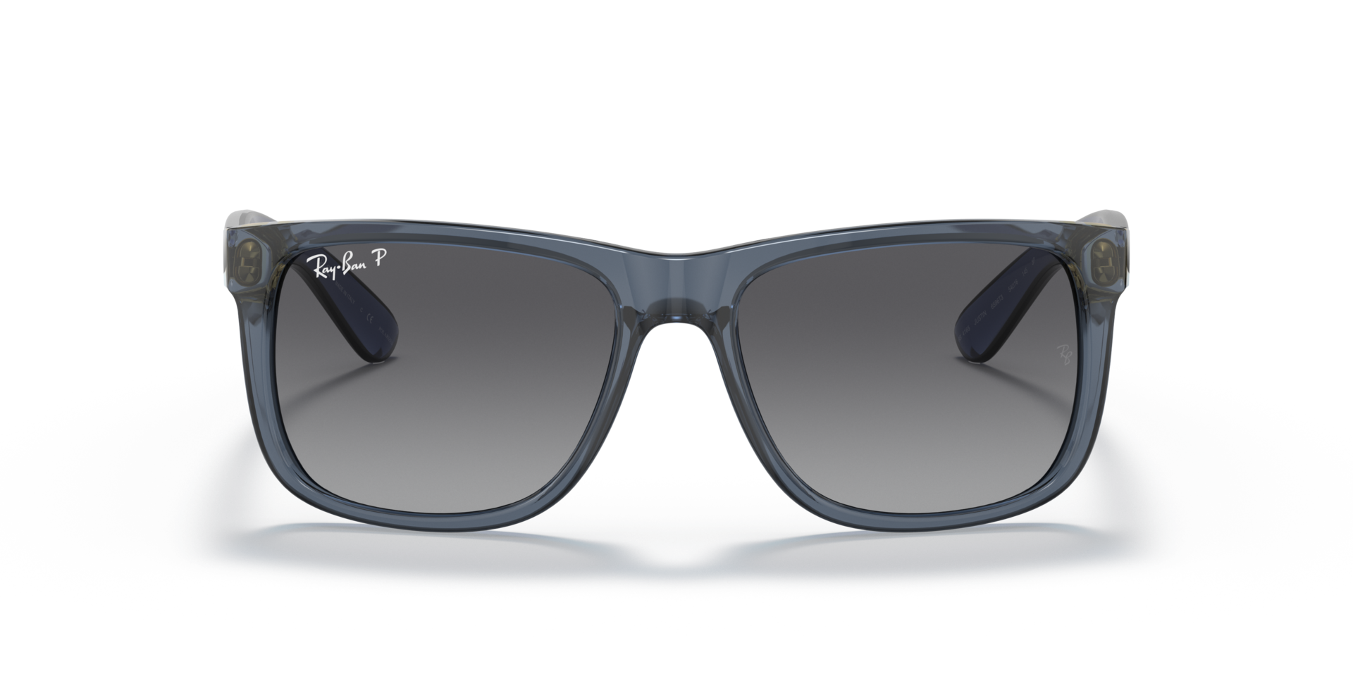 Justin Classic Blau transparent KunststoffSunglass Frames von B24, Vorderansicht