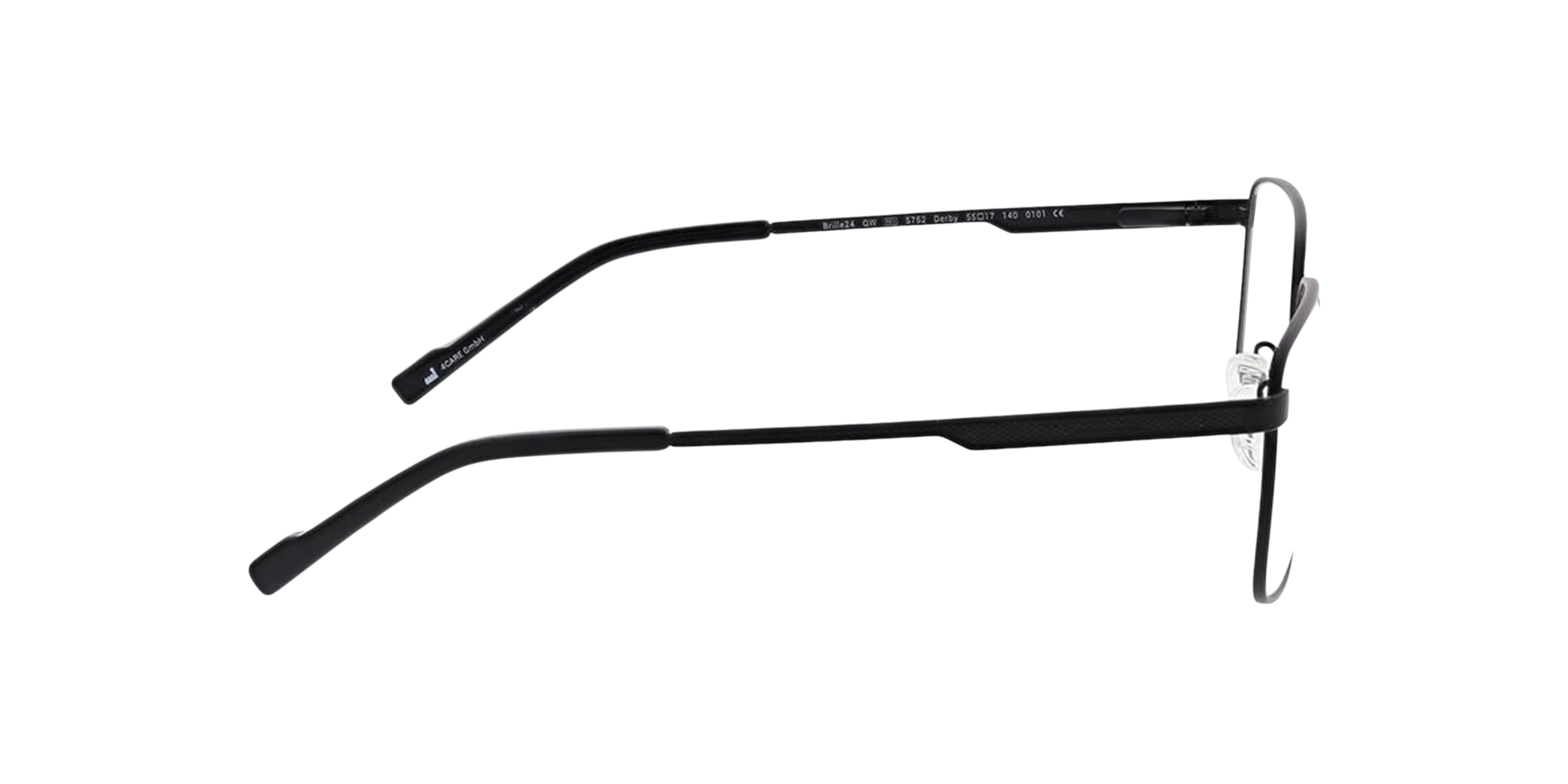 Derby Mattschwarz MetallEyeglass Frames von B24, Seitenansicht