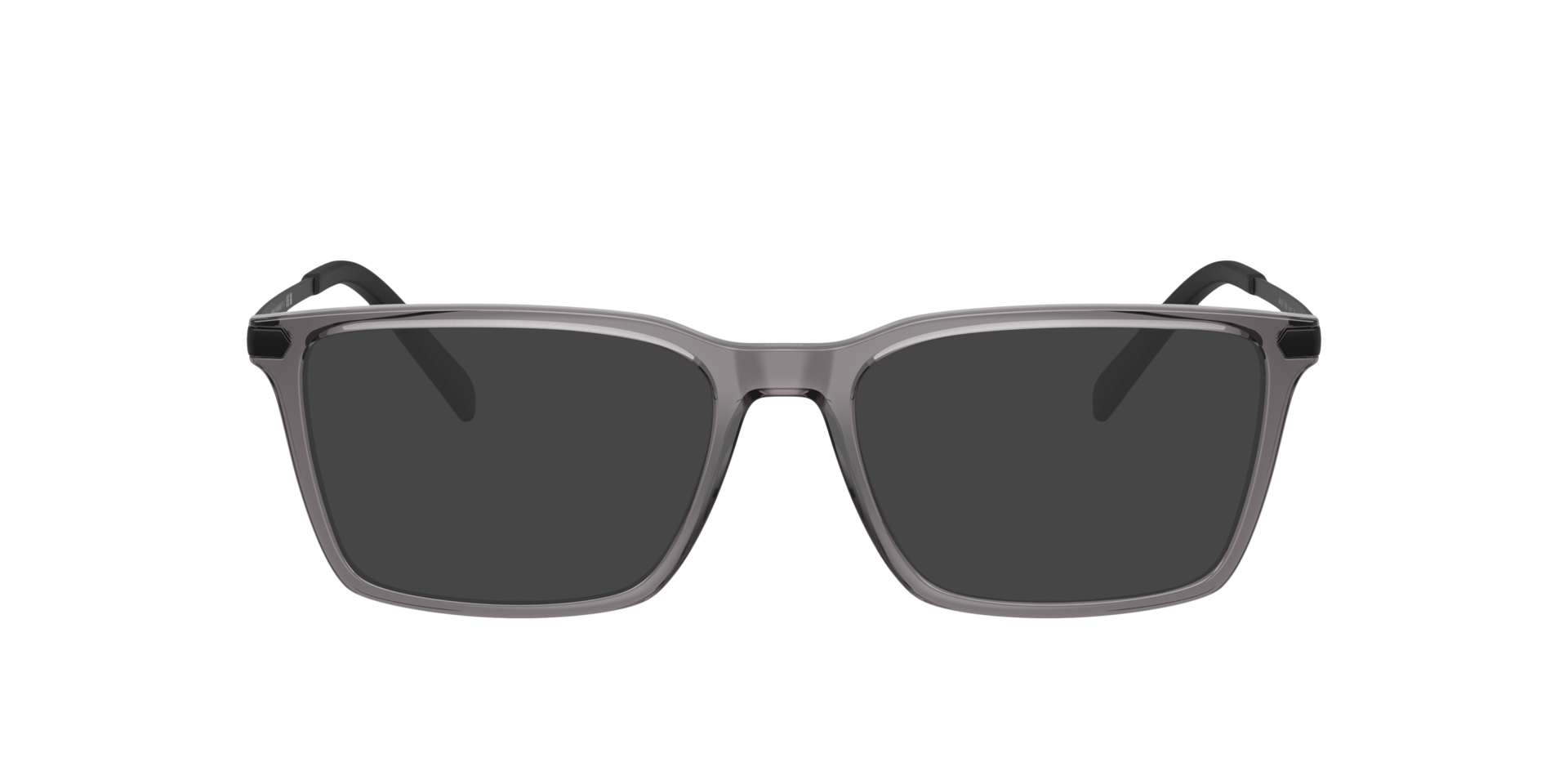AX3077 Glänzendes transparentes Grau KunststoffEyeglass Frames von B24, mit getönten Gläsern