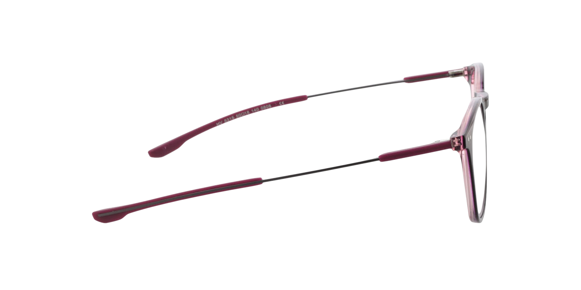 Malibu Tweelaags paars kristal AcetaatEyeglass Frames van B24, Zijaanzicht