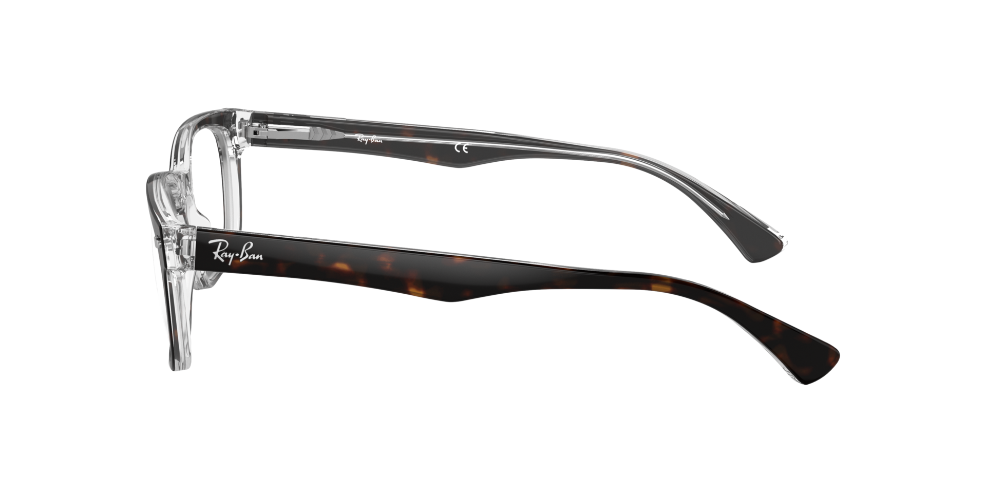 RB5286 Havana auf Transparent AcetatEyeglass Frames von B24, Seitenansicht