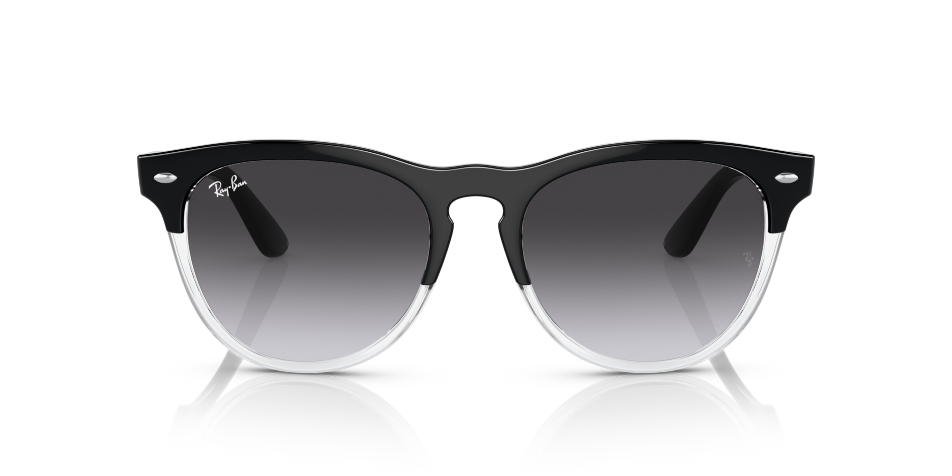 RB4471 Zwart op transparant KunststofSunglass Frames van B24, Vooraanzicht