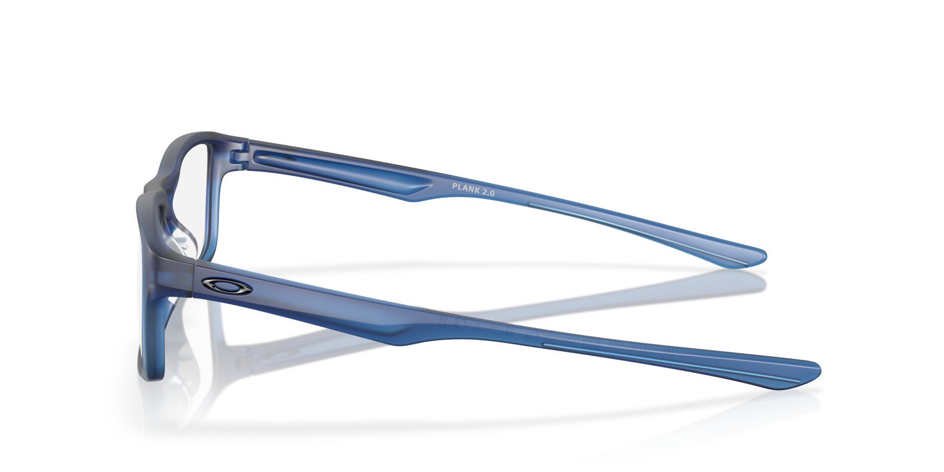 Plank 2.0 Mat doorschijnend Blauw KunststofEyeglass Frames van B24, Zijaanzicht