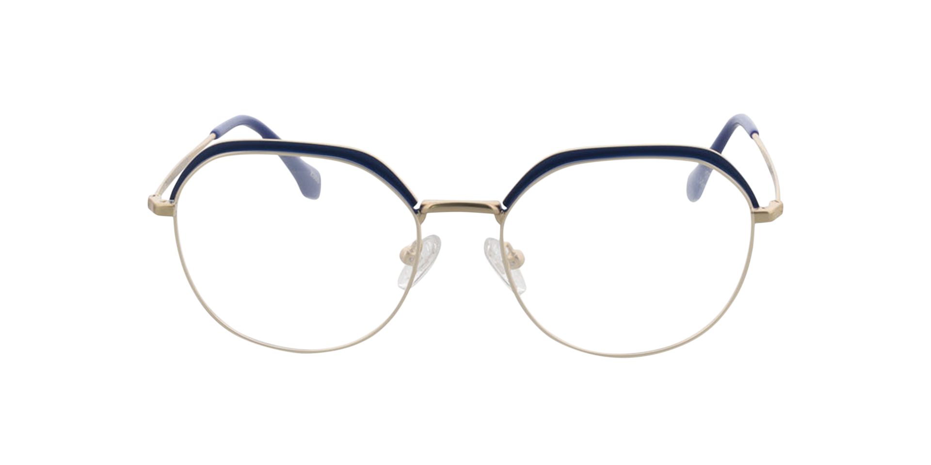 Ibiza Matgoud  &  blauw MetaalEyeglass Frames van B24, Vooraanzicht