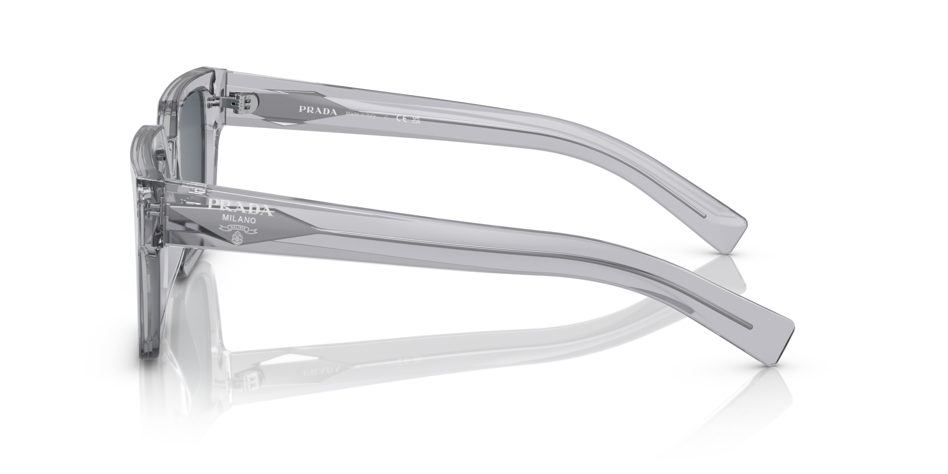 PR 03ZS Transparant grijs AcetaatSunglass Frames van B24, Zijaanzicht