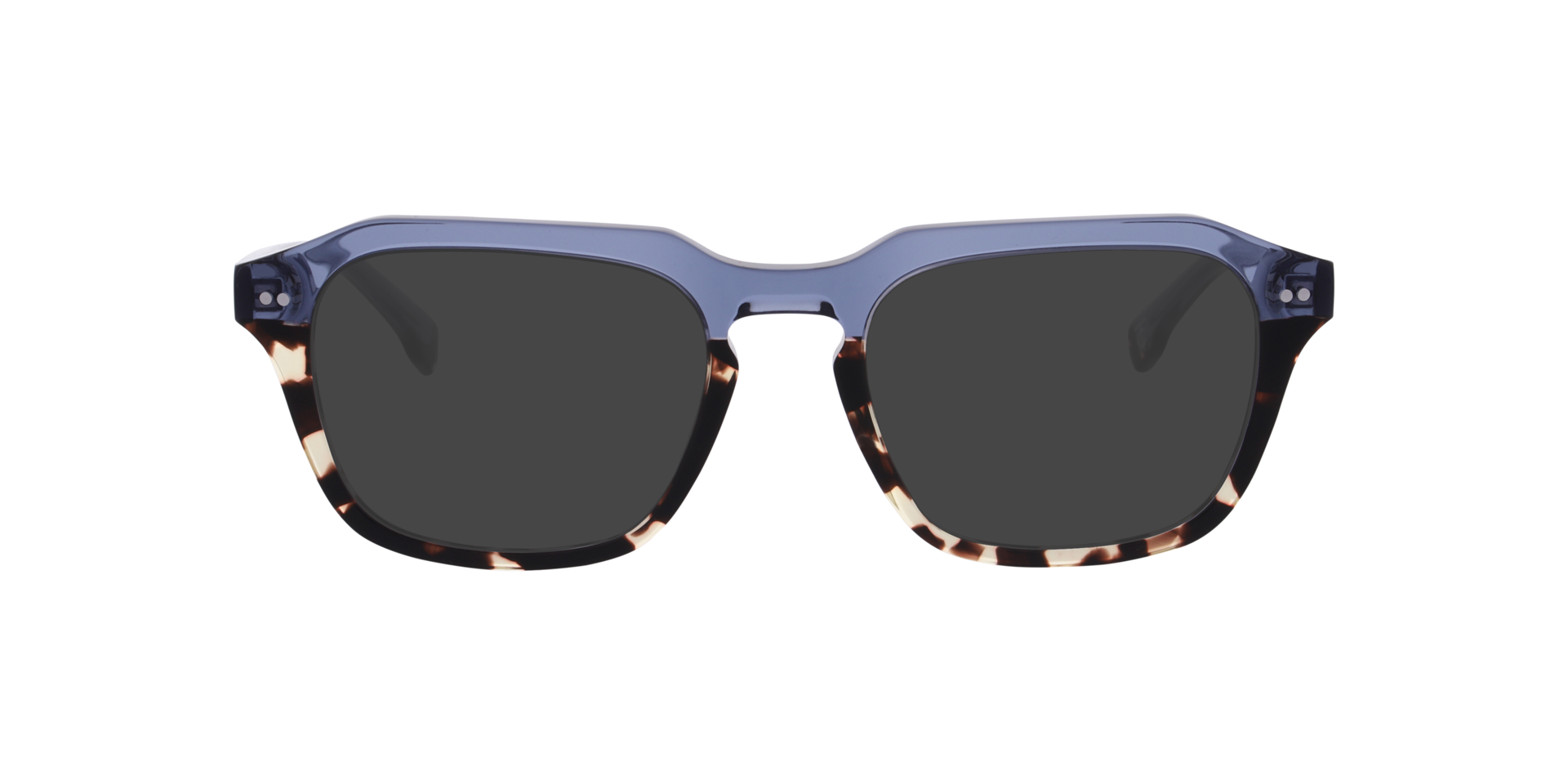 Mats Havana On Crystal Blue & Grey AcetatEyeglass Frames von B24, mit getönten Gläsern