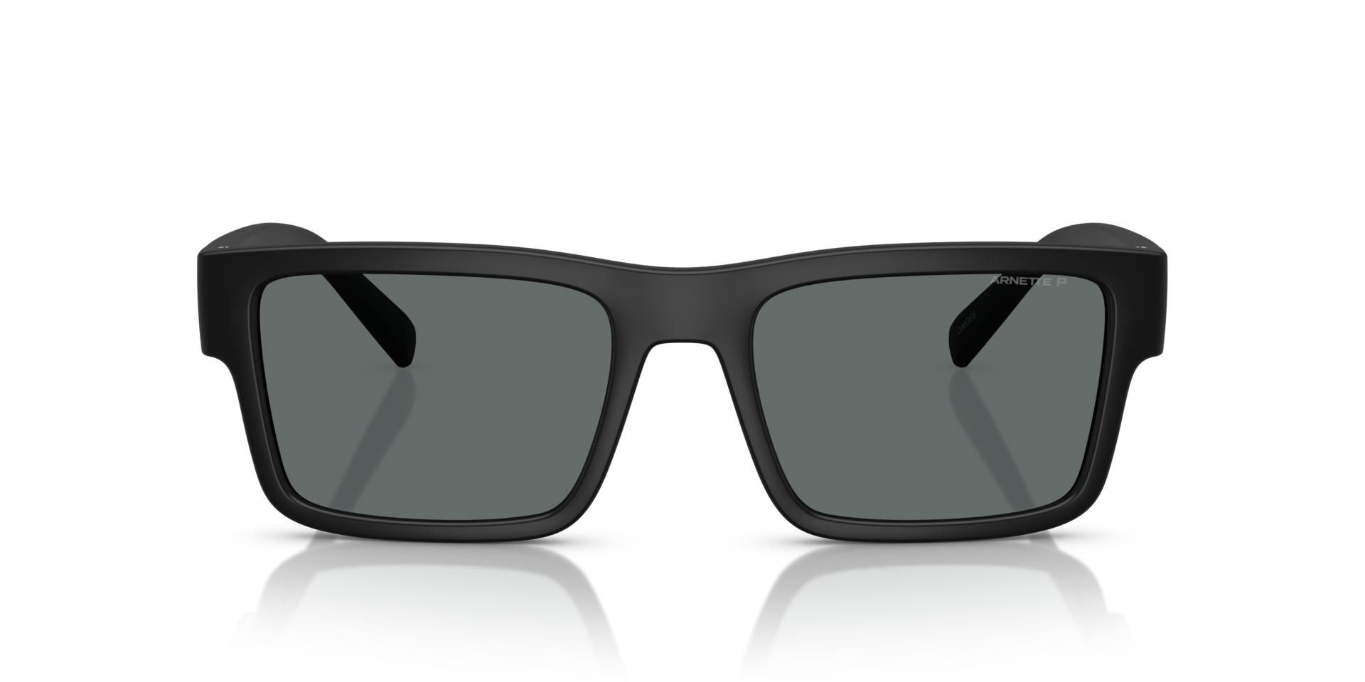 AN4344 Matzwart KunststofSunglass Frames van B24, Vooraanzicht