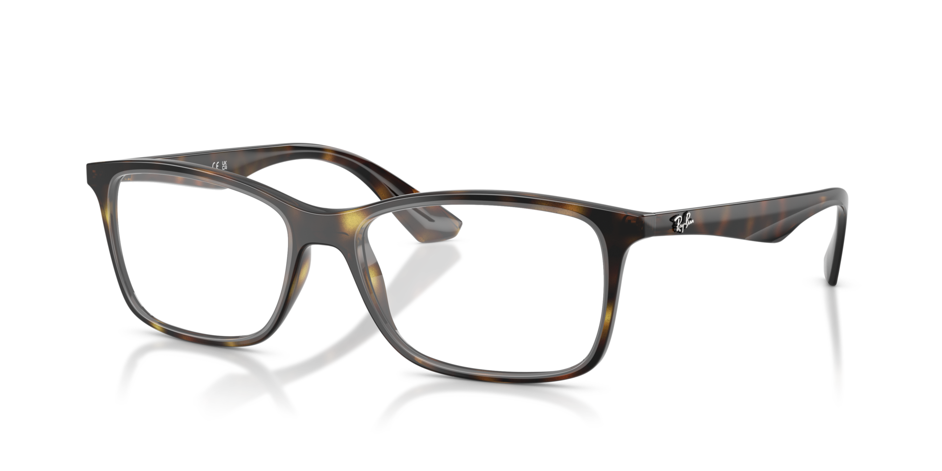 RB7047 Havana KunststofEyeglass Frames van B24, Hoekweergave