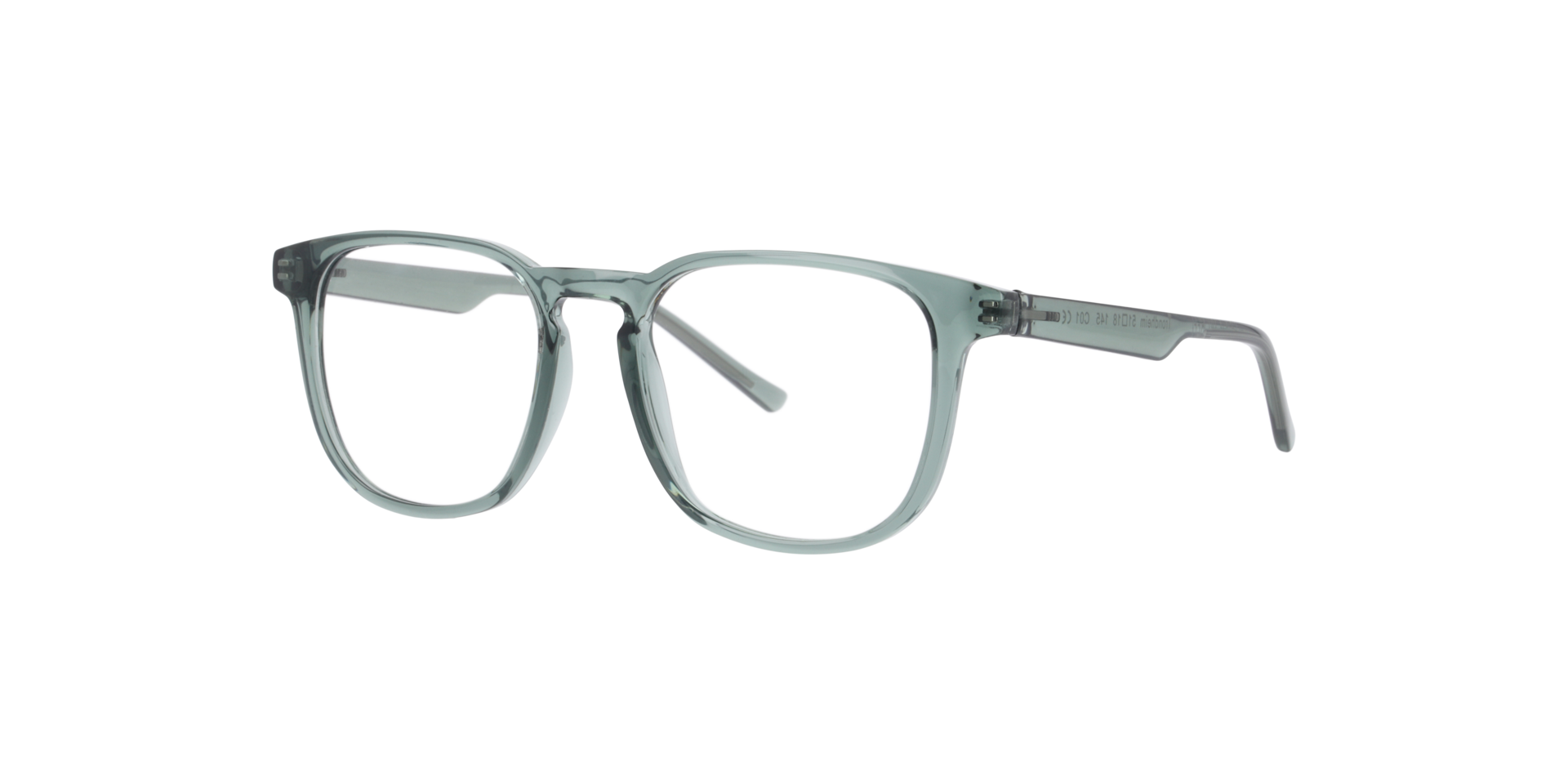 Trondheim Kristalgroen KunststofEyeglass Frames van B24, Hoekweergave
